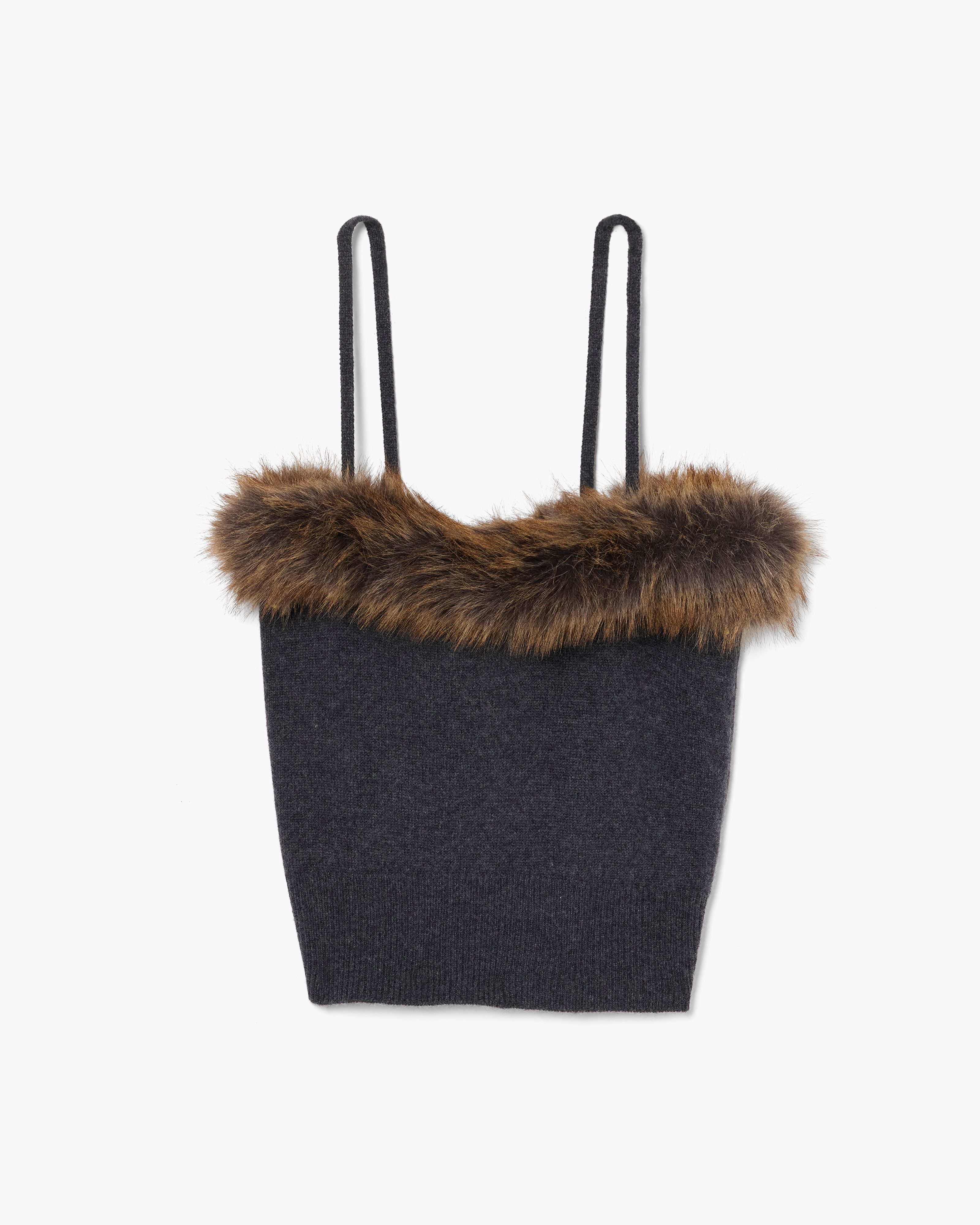 Áo tank top Faux Fur Lined Knit