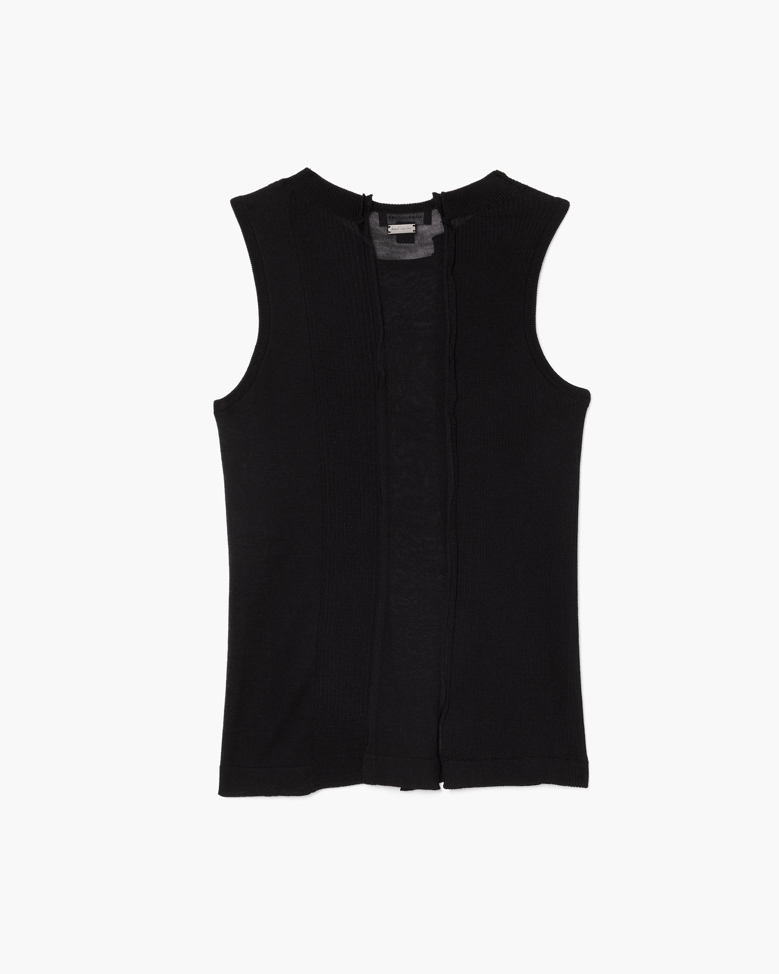 Áo knit tank Sheer Paneled