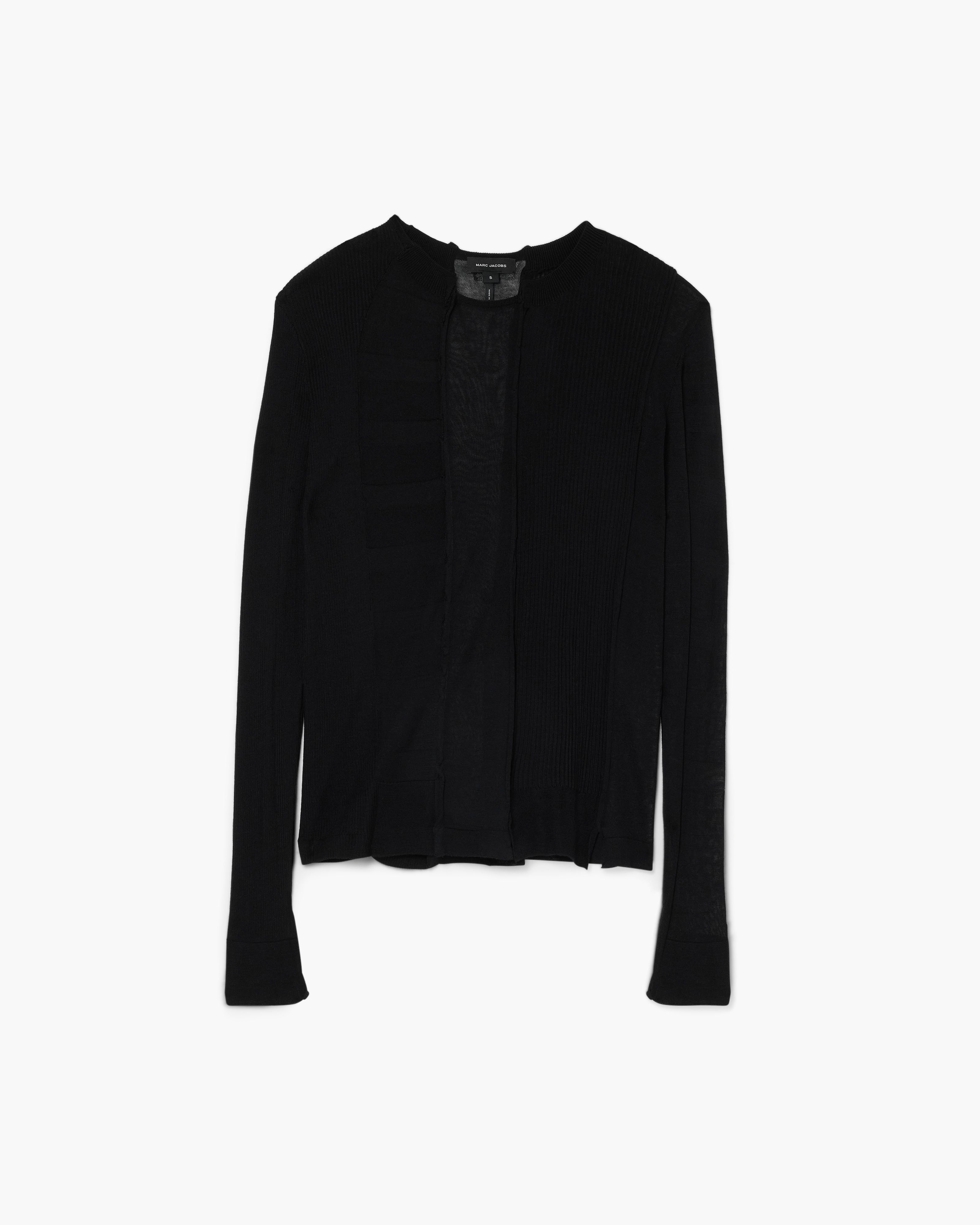 Áo knit longsleeve Sheer Paneled