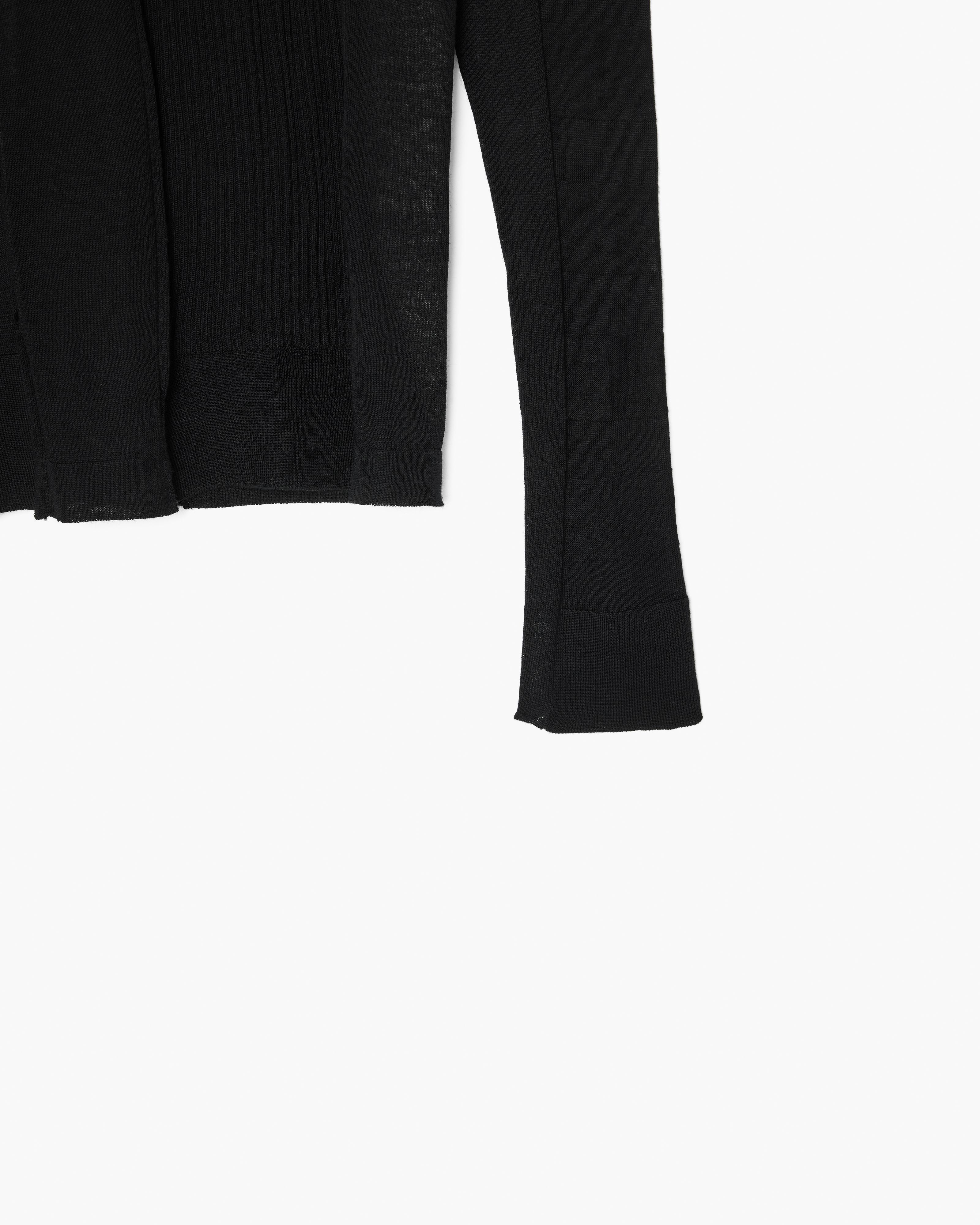 Áo knit longsleeve Sheer Paneled