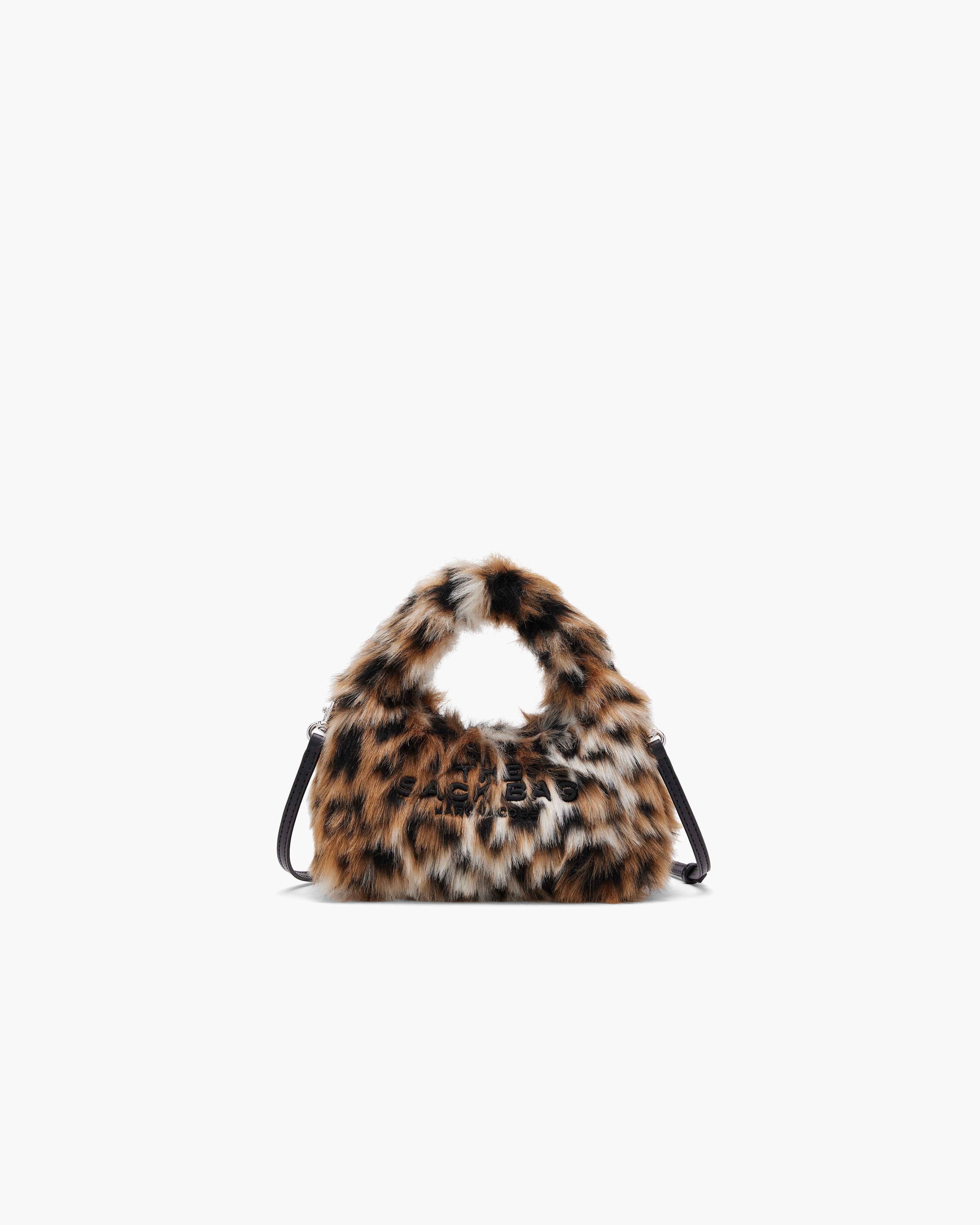 Túi đeo chéo Sack Bag In Leopard Faux Fur Micro