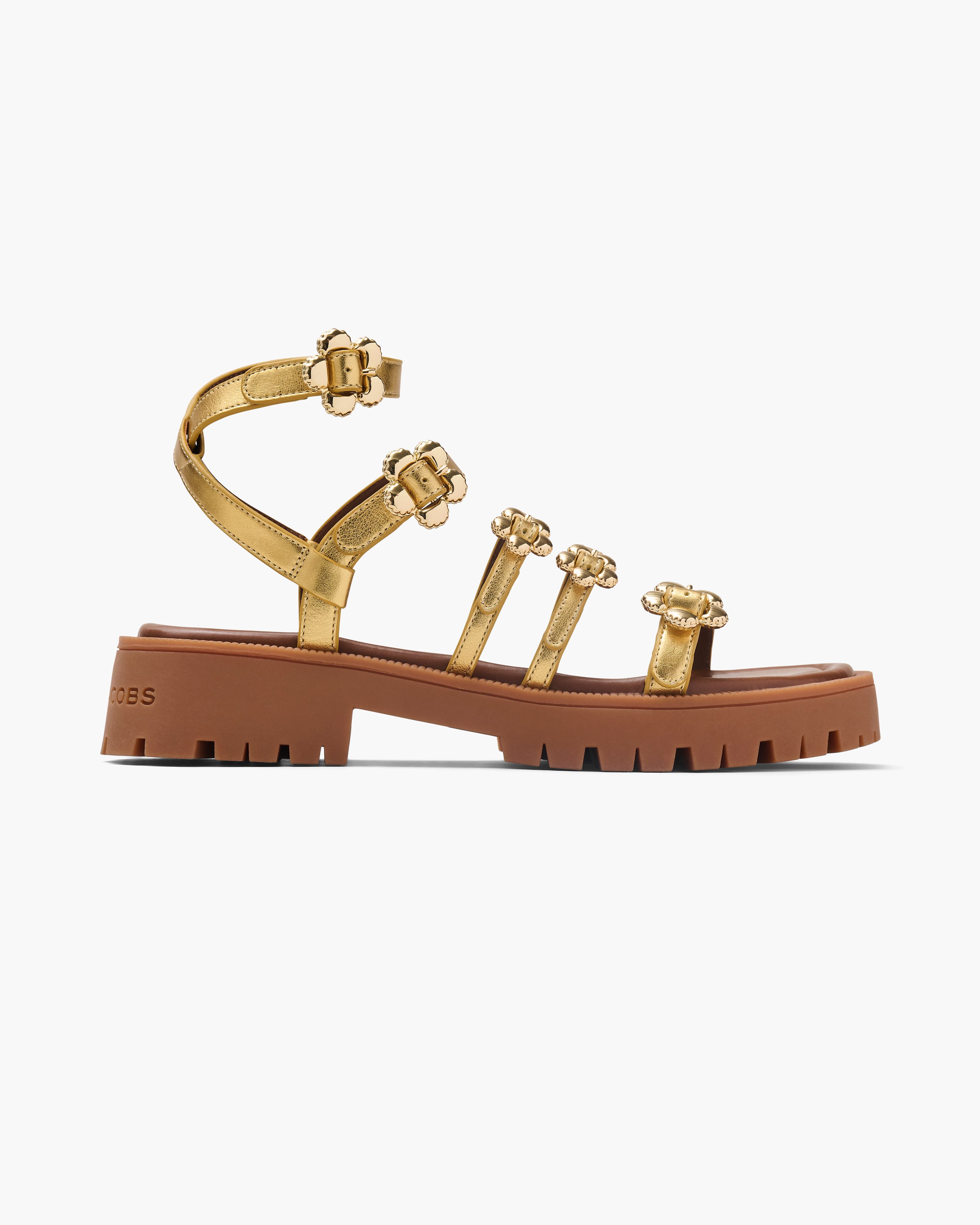 Marc Jacobs - Sandal gladiator Metallic Leather Daisy
