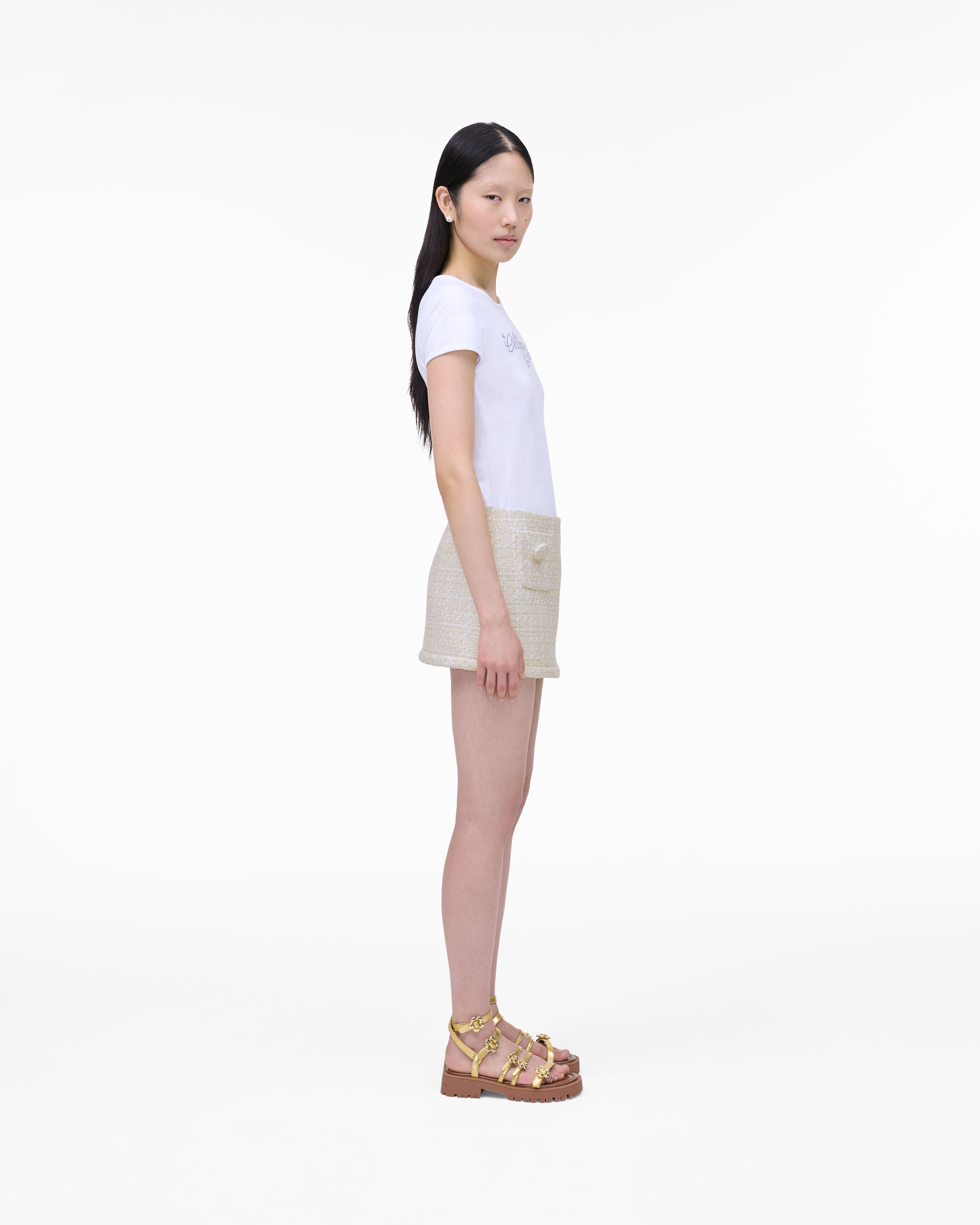 Marc Jacobs - Sandal gladiator Metallic Leather Daisy