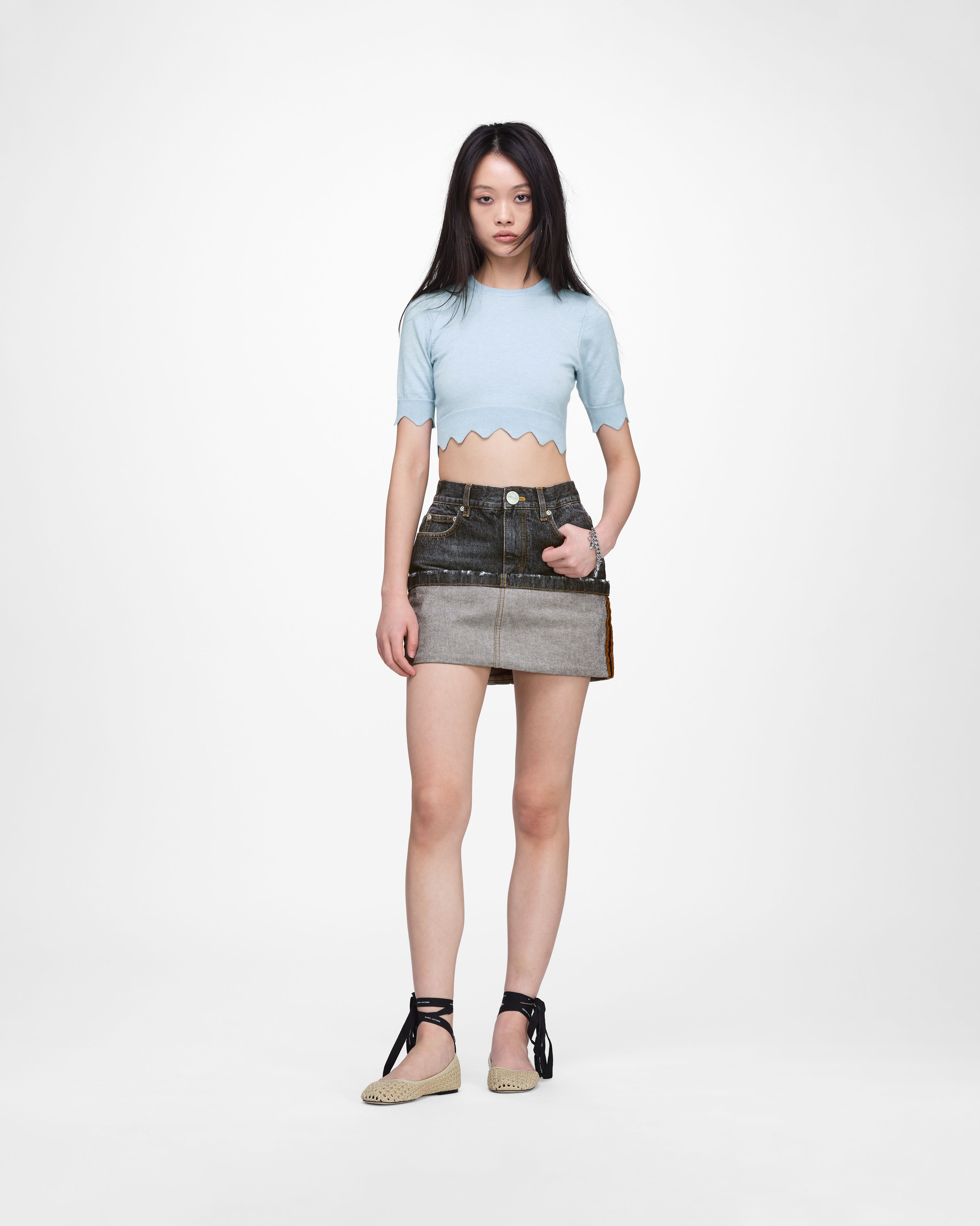 Marc Jacobs - Áo sweater Scallop Daisy Crop
