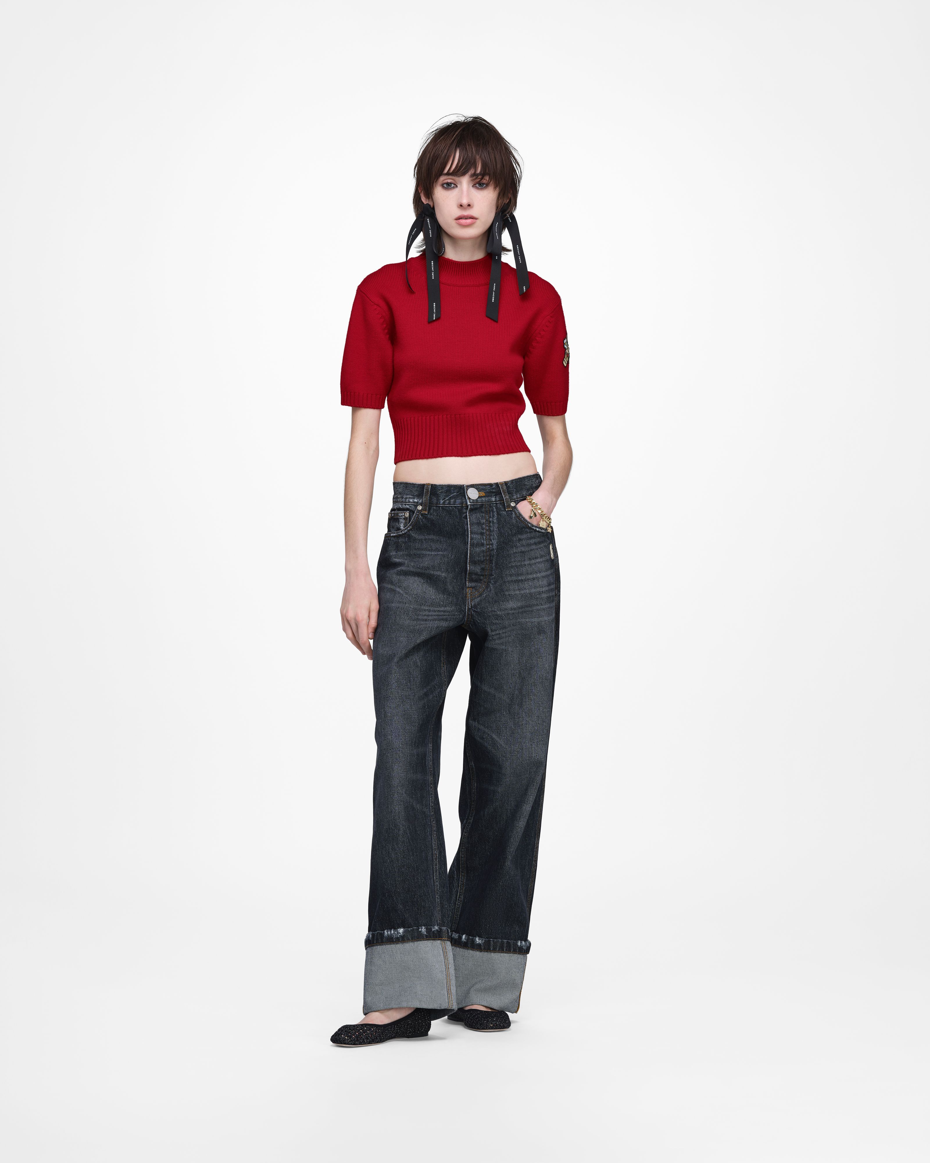 Áo sweater Tattoo Patch Mock Neck