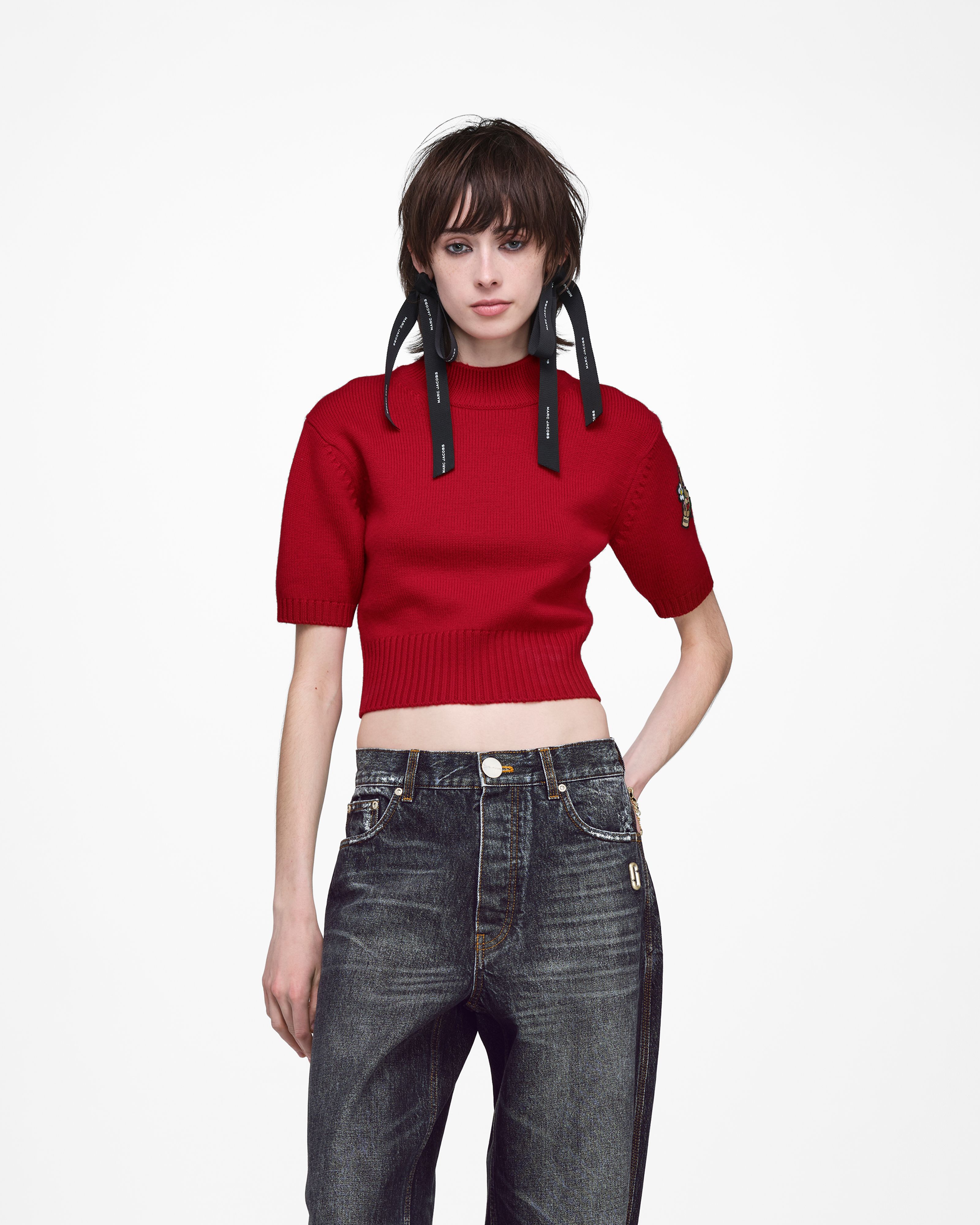 Áo sweater Tattoo Patch Mock Neck