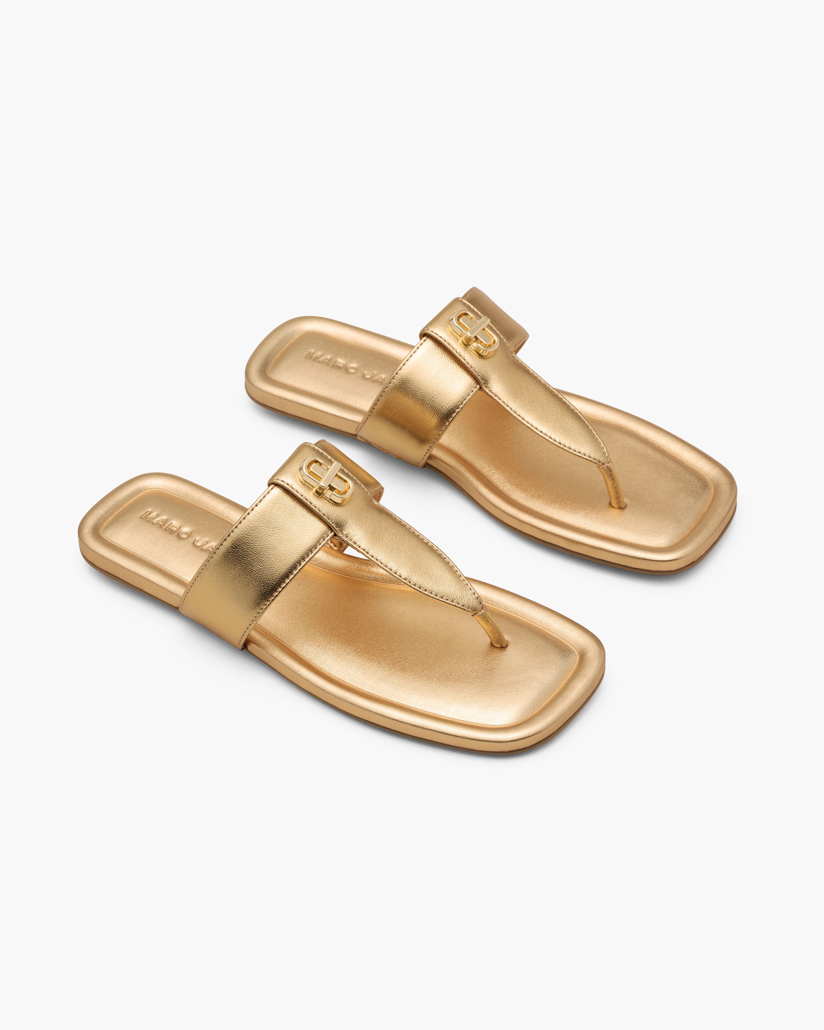 Marc Jacobs - Sandal Metallic Leather Dual T-Strap