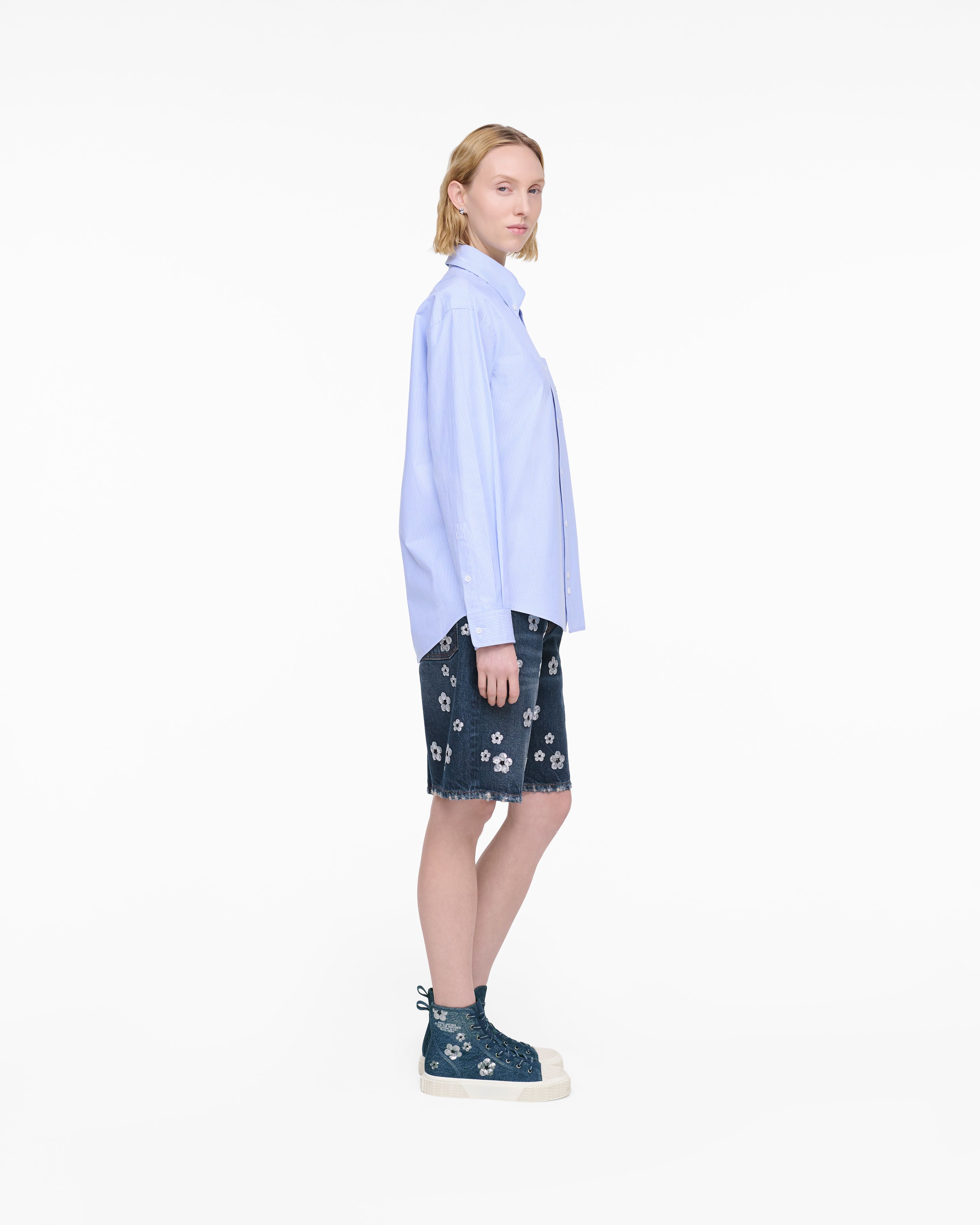 Marc Jacobs - Giày thể thao cổ cao sequin Daisy denim