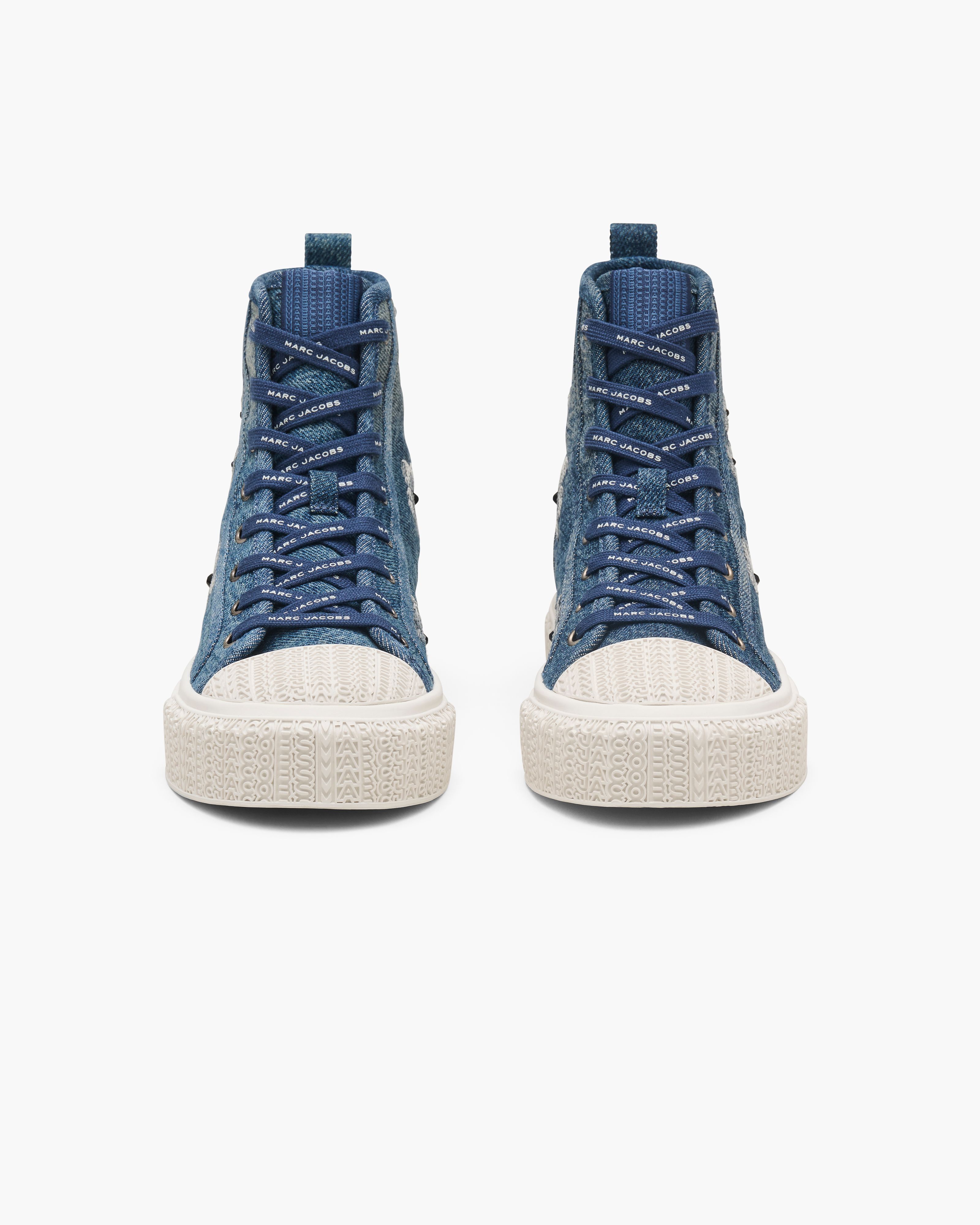 Marc Jacobs - Giày thể thao cổ cao sequin Daisy denim