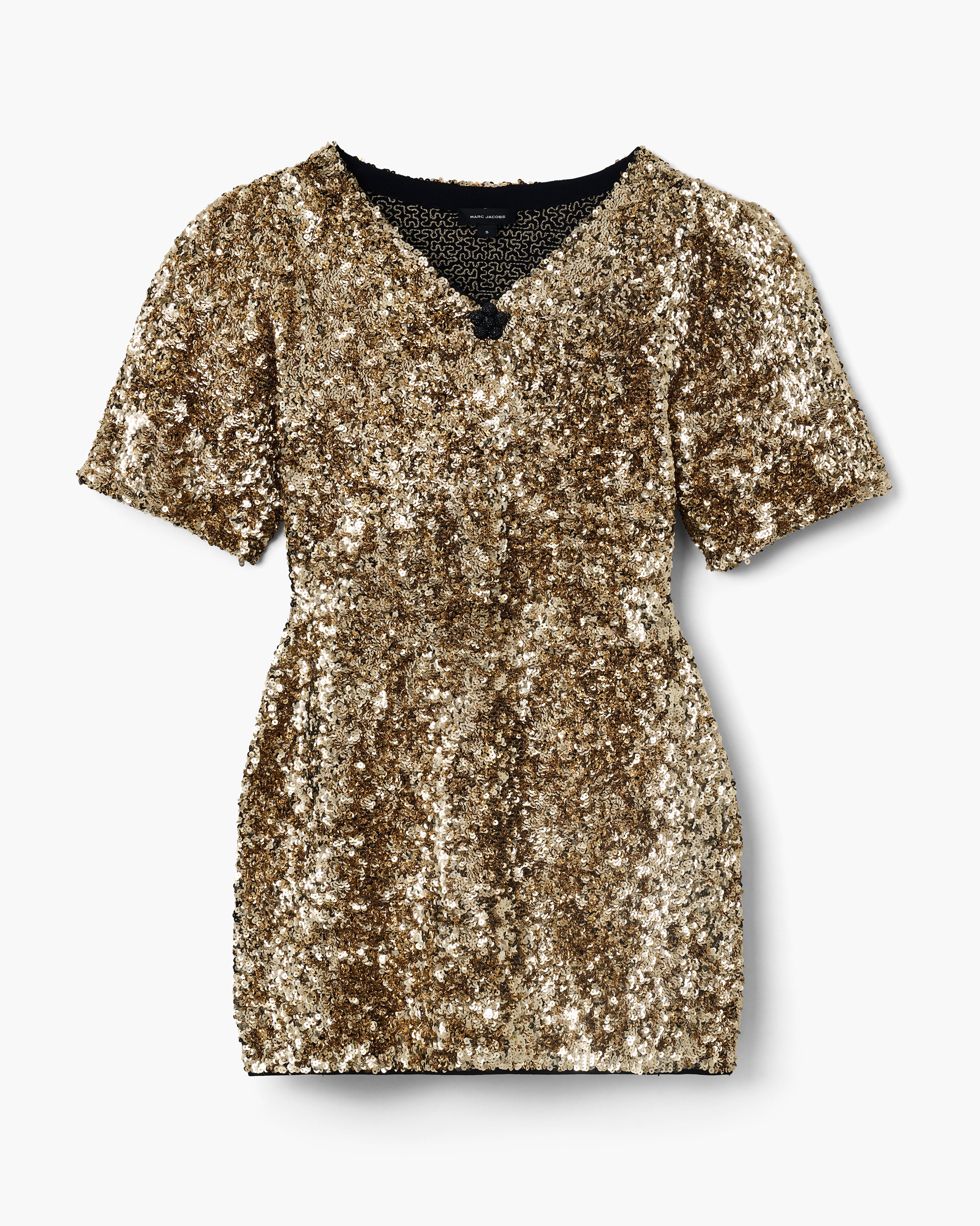 Marc Jacobs - Đầm dệt kim cổ chữ V đính sequin