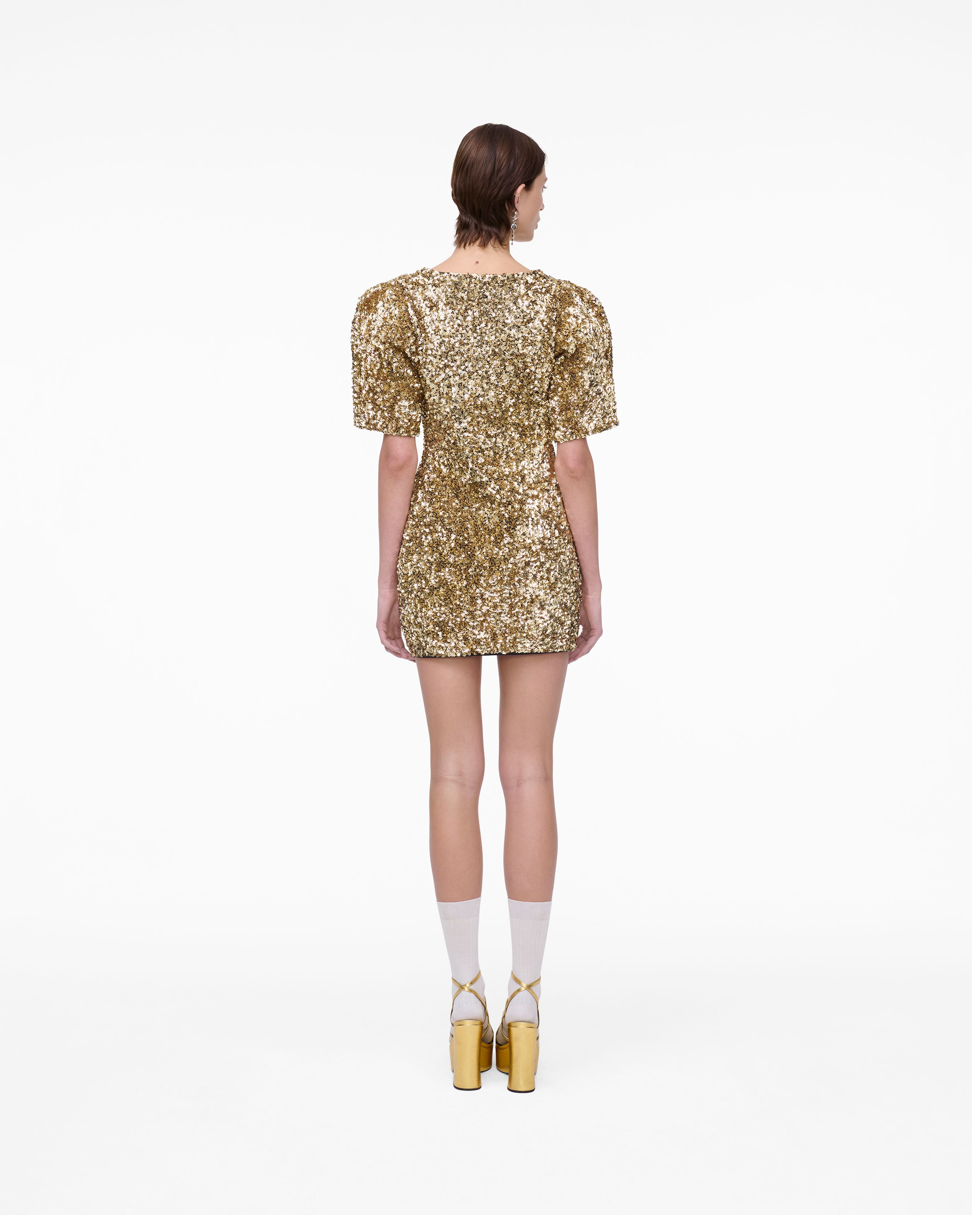 Marc Jacobs - Đầm dệt kim cổ chữ V đính sequin