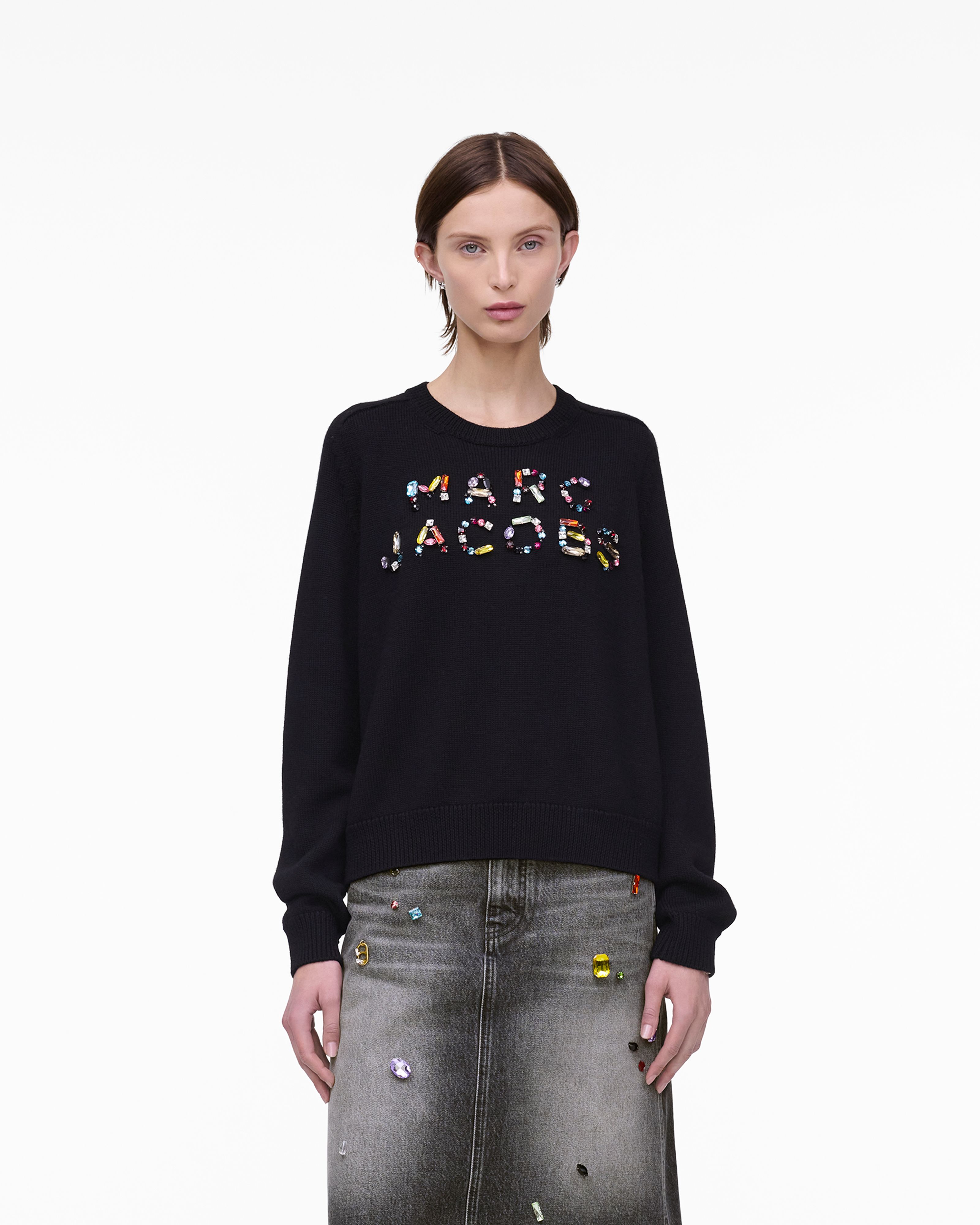 Áo len cổ tròn Gem Knit Logo