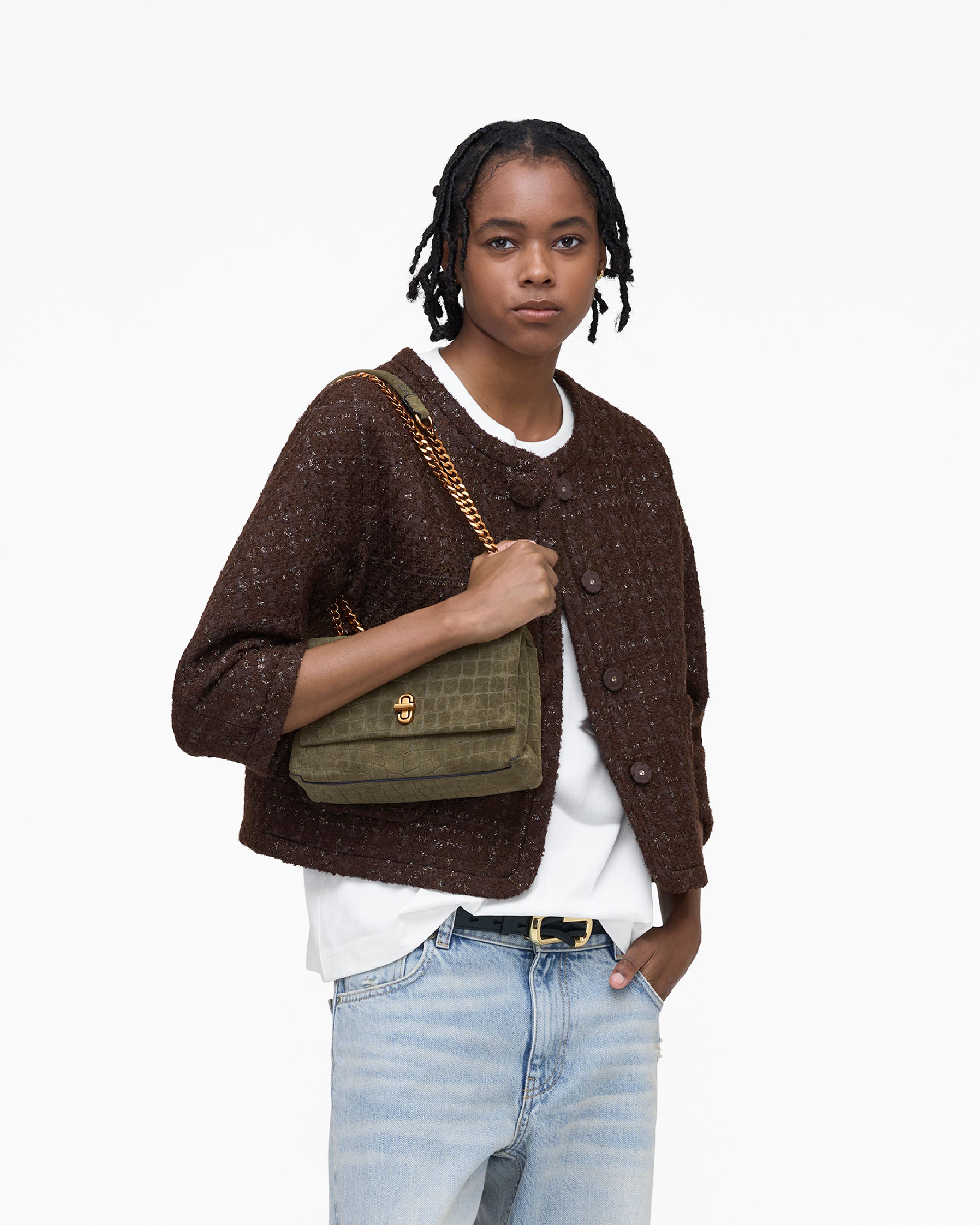Marc Jacobs - Túi đeo vai The Suede Croc Slim Dual Convertible