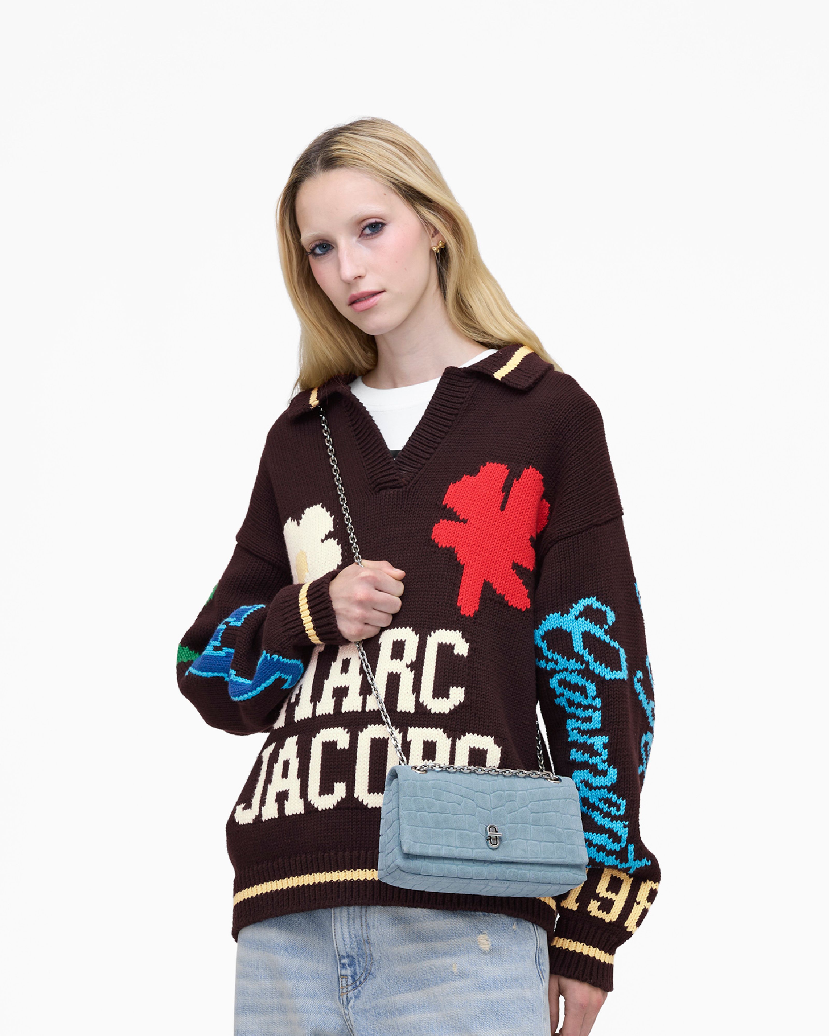 Marc Jacobs - Túi đeo vai The Suede Croc Slim Dual Convertible