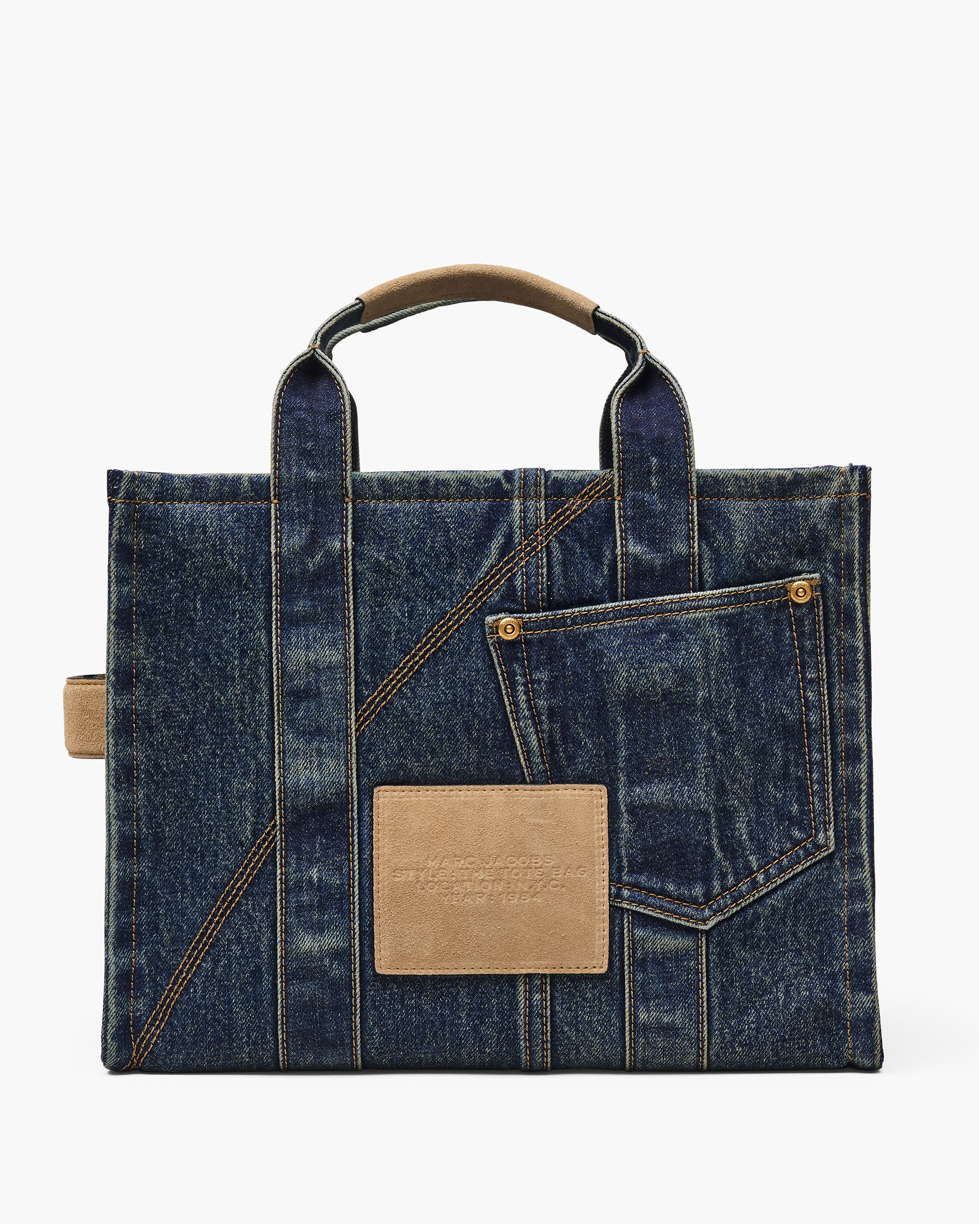 Marc Jacobs - Túi tote The Denim Suede Medium Cargo