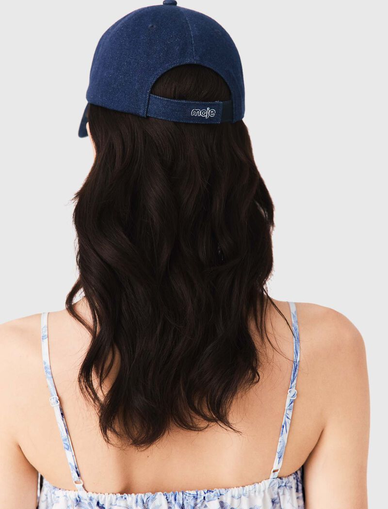 Maje - Mũ lưỡi trai denim thêu logo