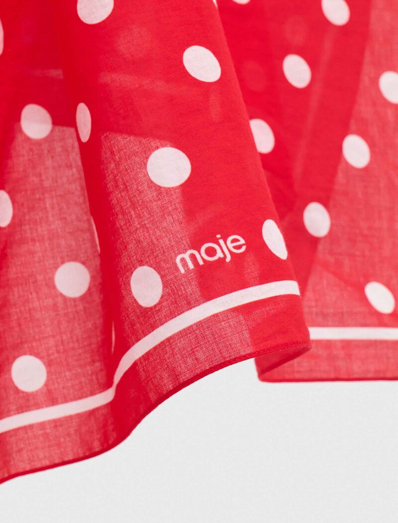 Maje - Khăn bandana cotton chấm bi