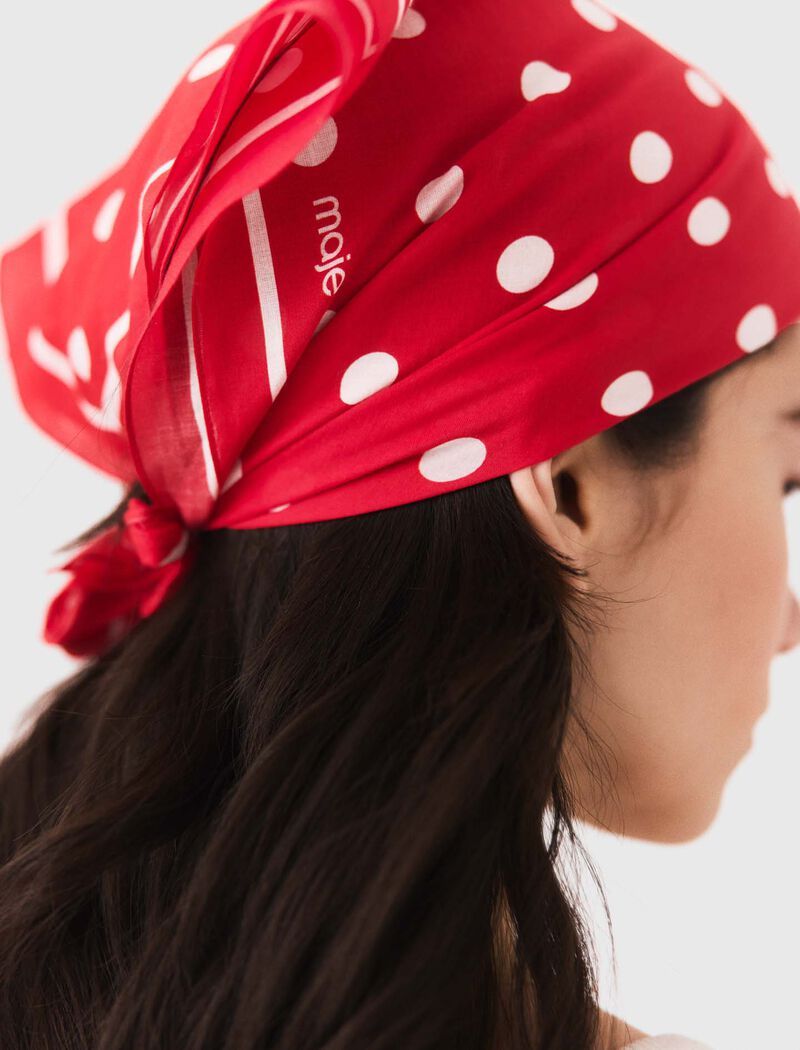 Maje - Khăn bandana cotton chấm bi