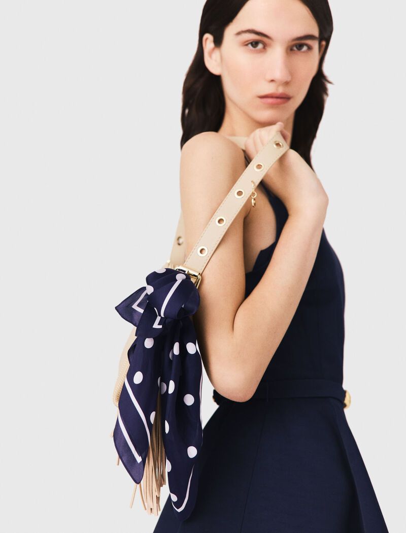 Maje - Khăn bandana lụa chấm bi