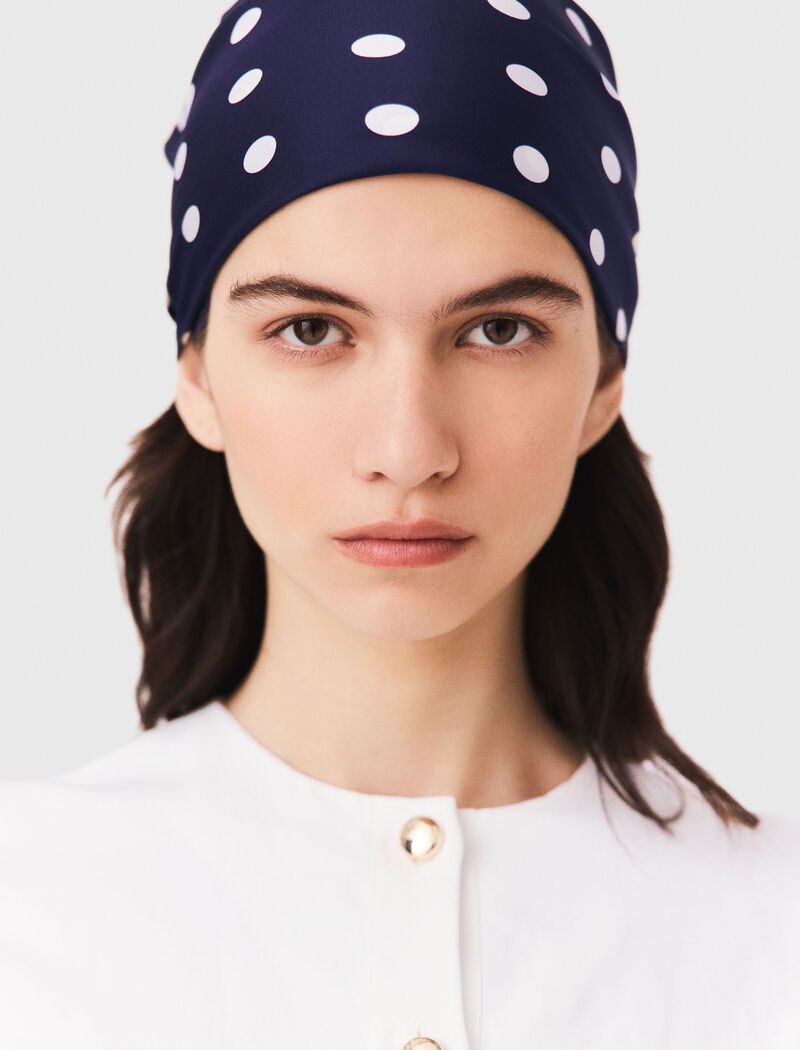 Maje - Khăn bandana lụa chấm bi