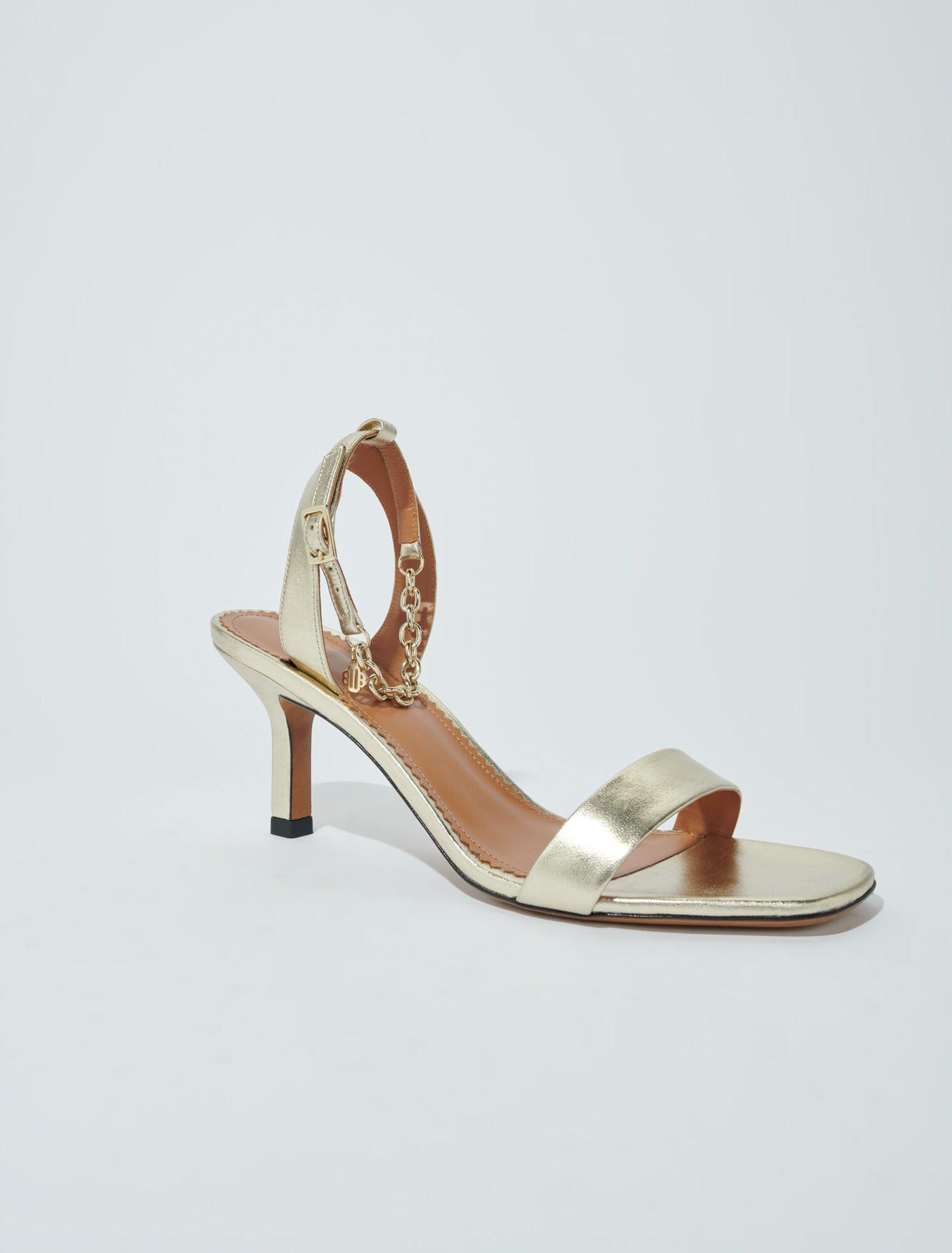 Maje - Sandal da vàng metallic