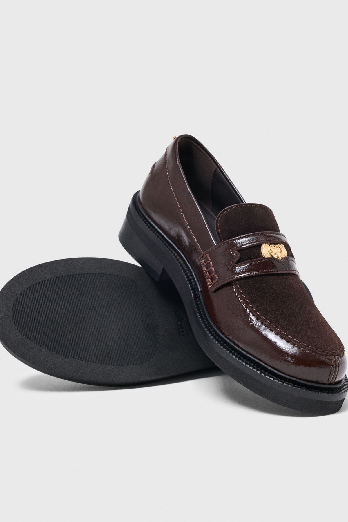 Maje - Giày loafer da