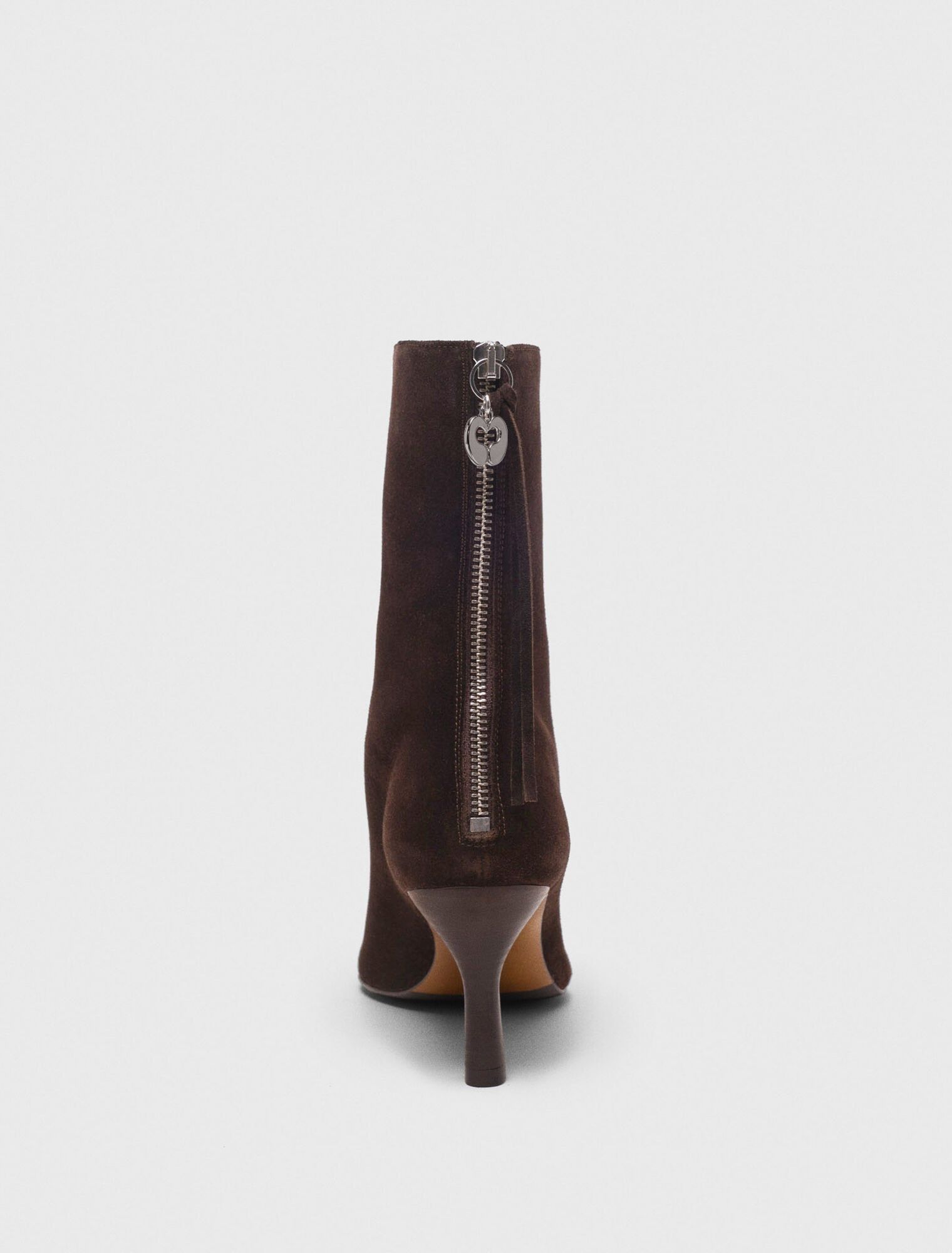 Maje - Boots da lộn khóa kéo