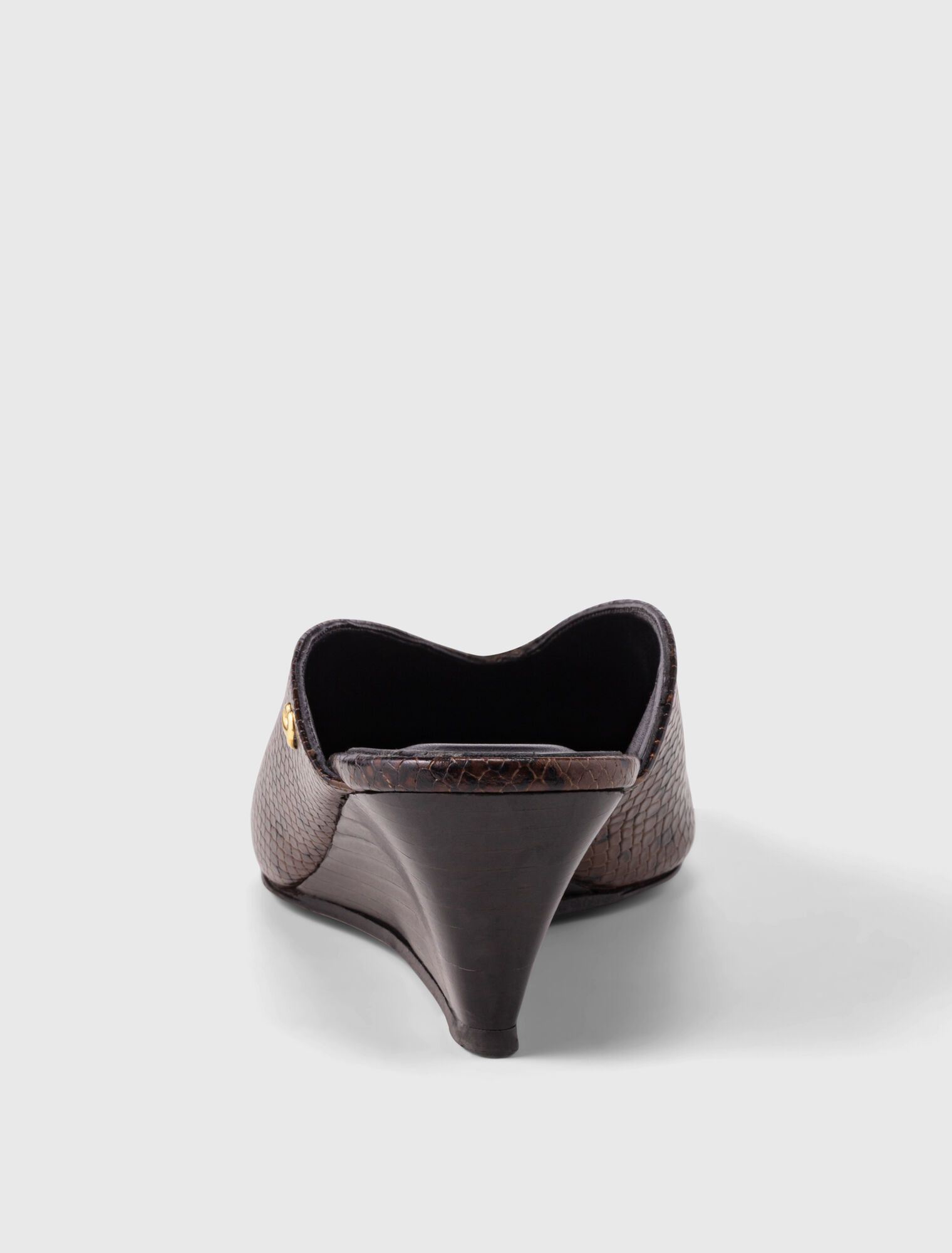 Giày mule đế xuồng da dập vân