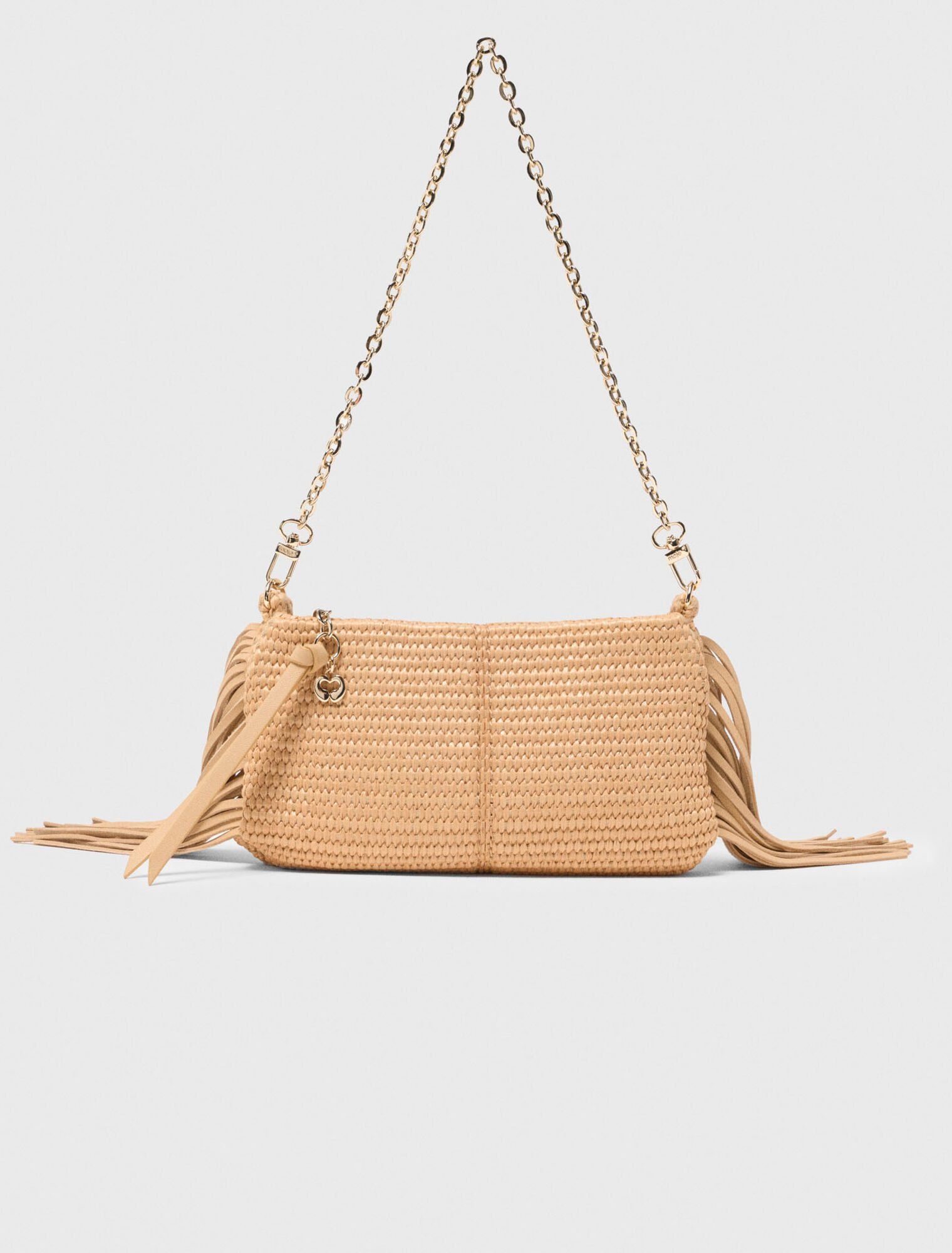 Maje - Túi Clutch Miss M raffia