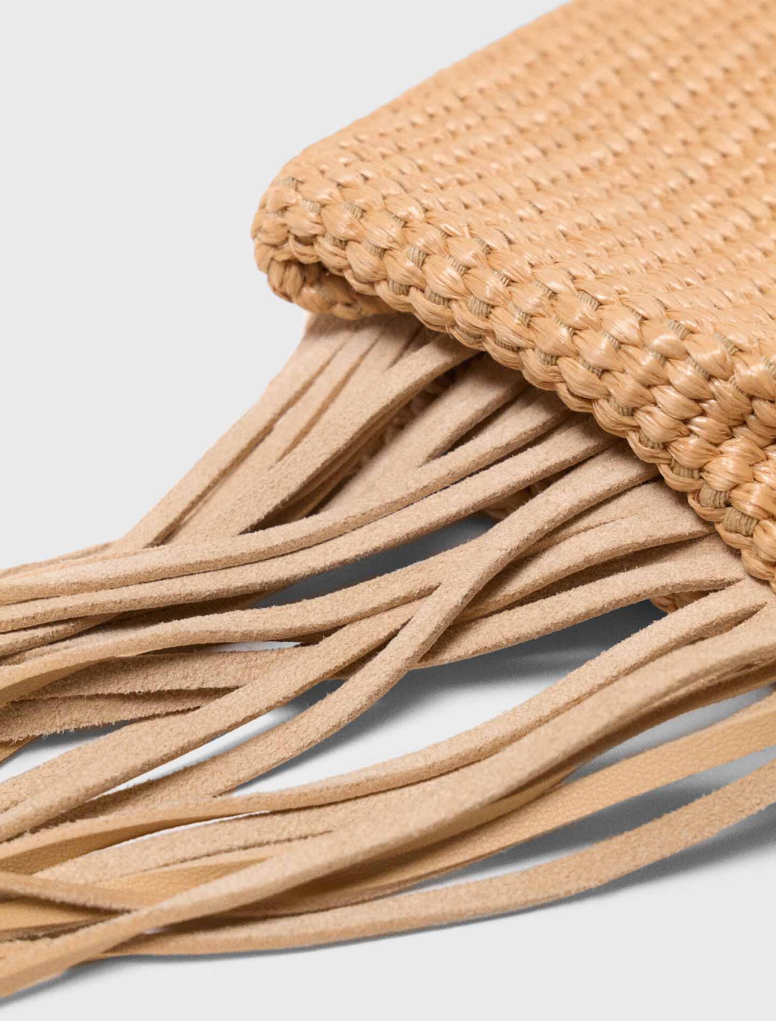 Maje - Túi Clutch Miss M raffia