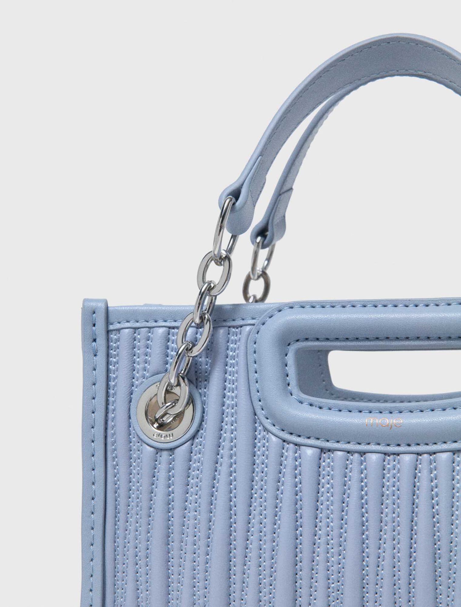 Maje - Túi tote mini da chần