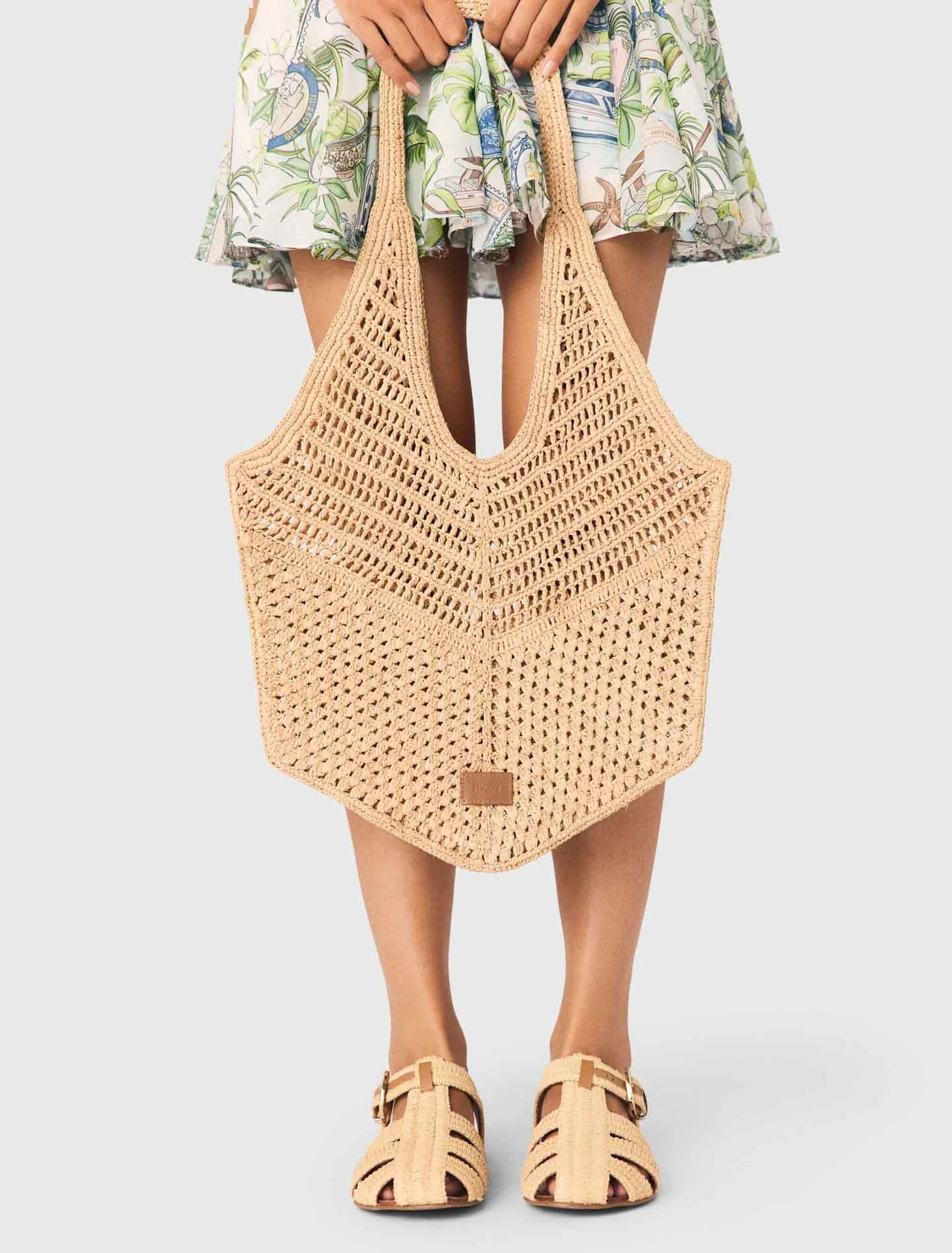 Maje - Túi sợi raffia