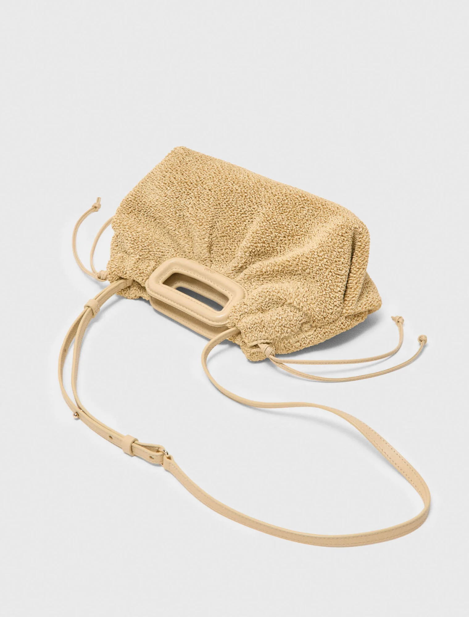 Maje - Túi clutch vải bouclé Mipli