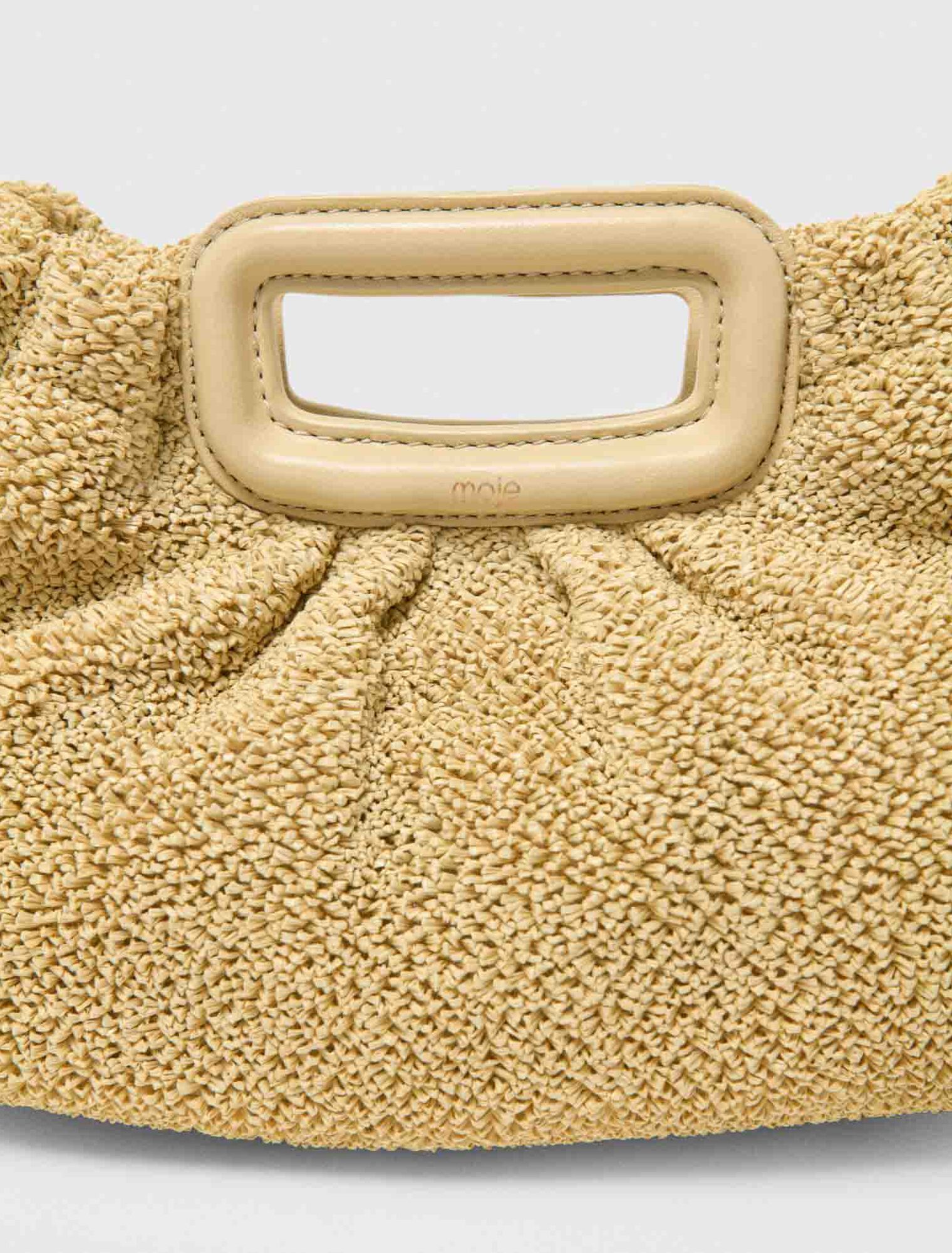 Maje - Túi clutch vải bouclé Mipli