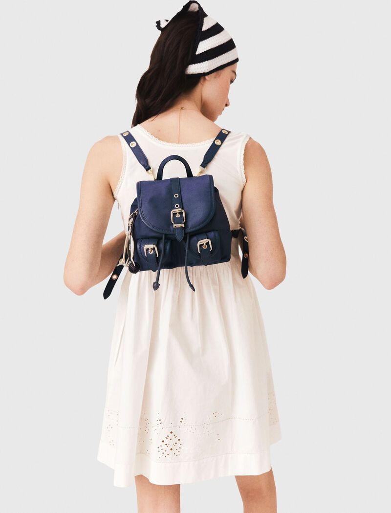 Maje - Ba lô mini da phối nylon
