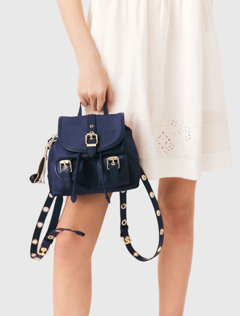 Maje - Ba lô mini da phối nylon
