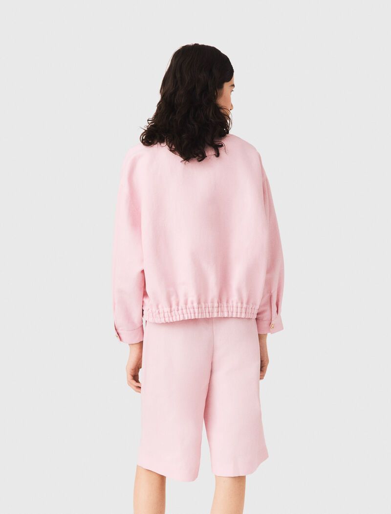 Maje - Áo khoác bomber linen pha