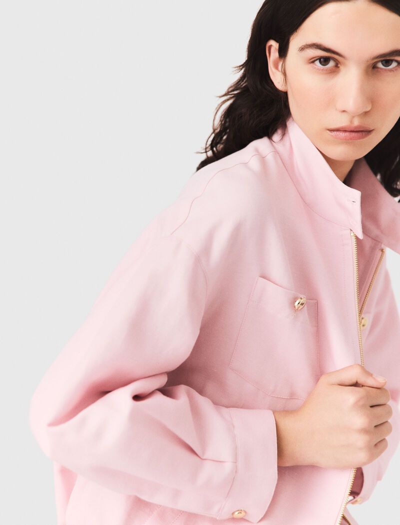 Maje - Áo khoác bomber linen pha