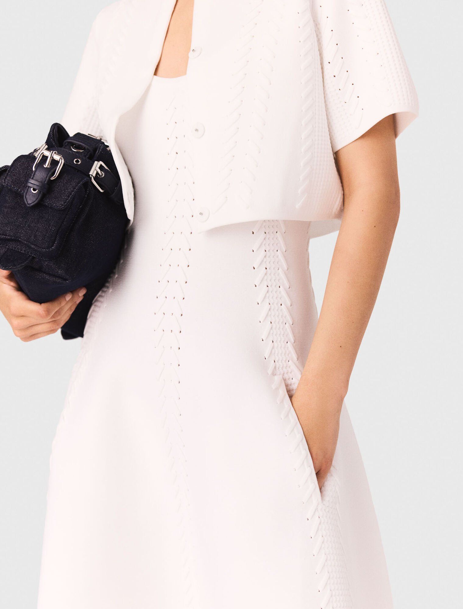 Maje - Áo cardigan len ngắn