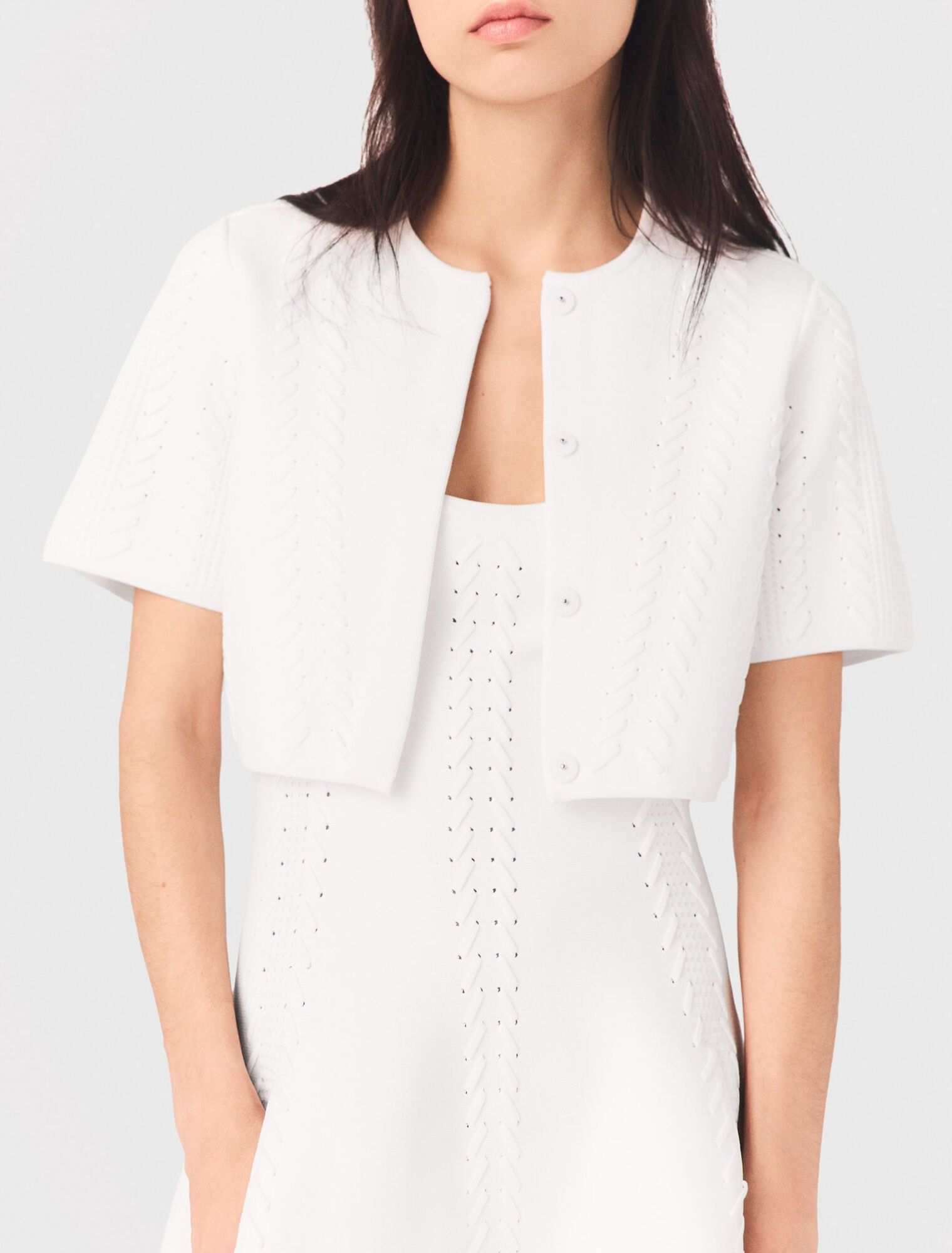 Maje - Áo cardigan len ngắn