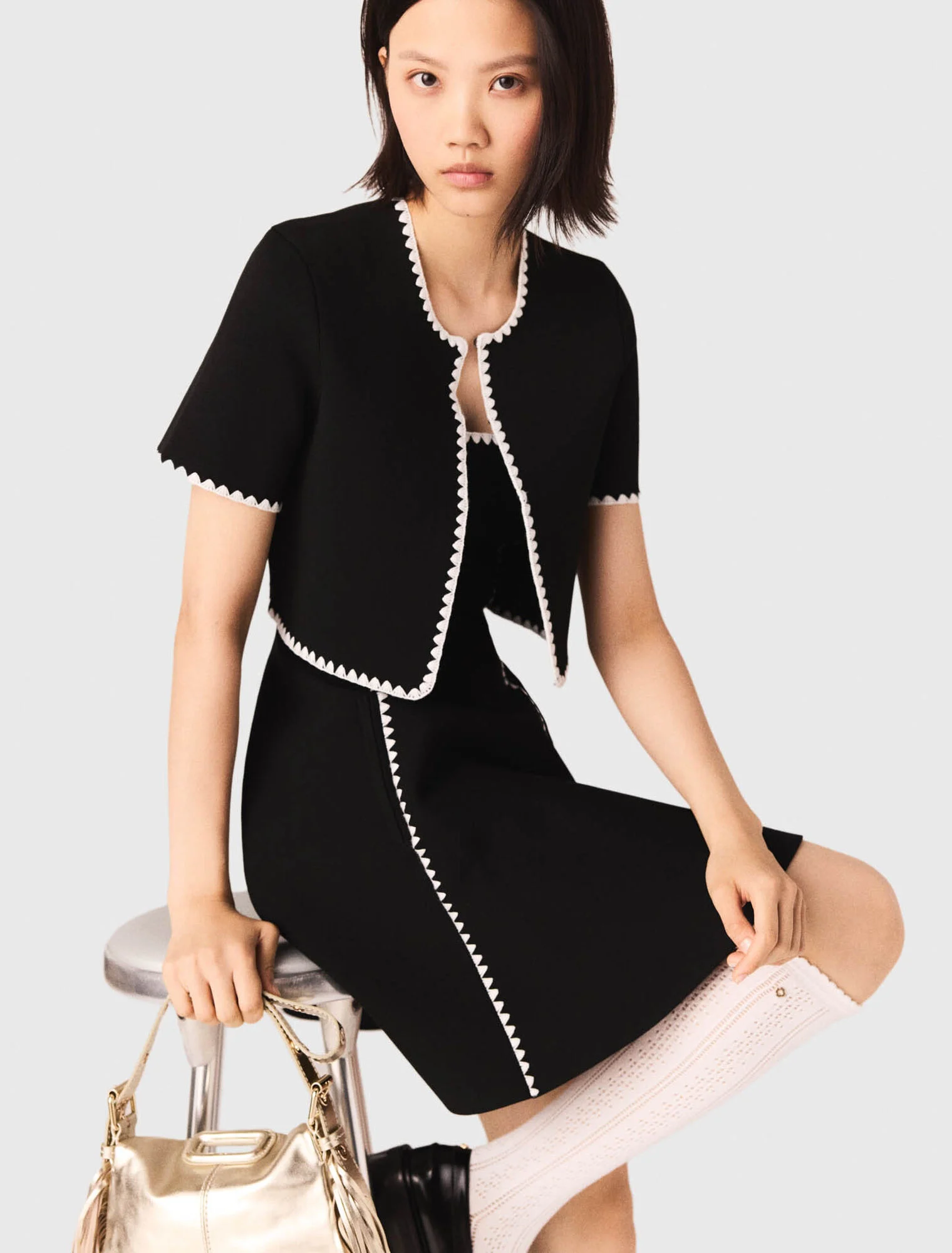 Maje - Áo cardigan ngắn