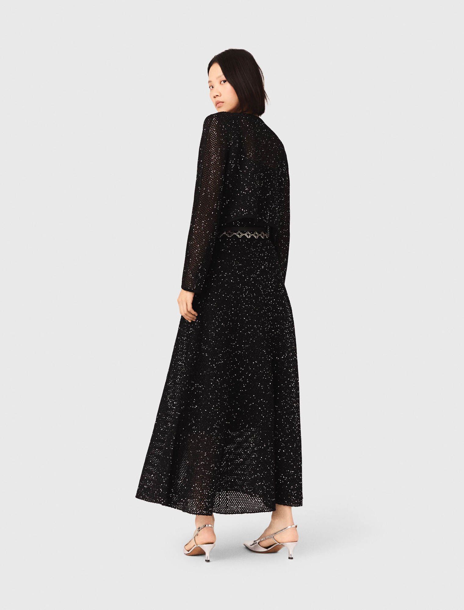 Maje - Áo len cardigan đính đá