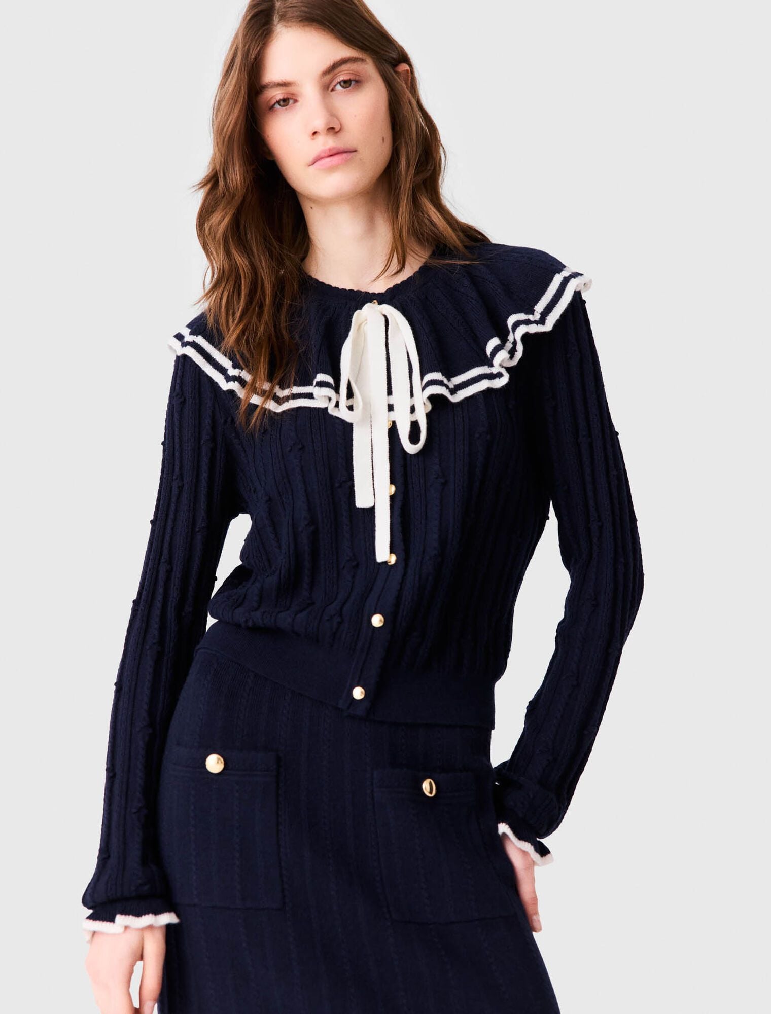 Áo cardigan cape nhiều lớp