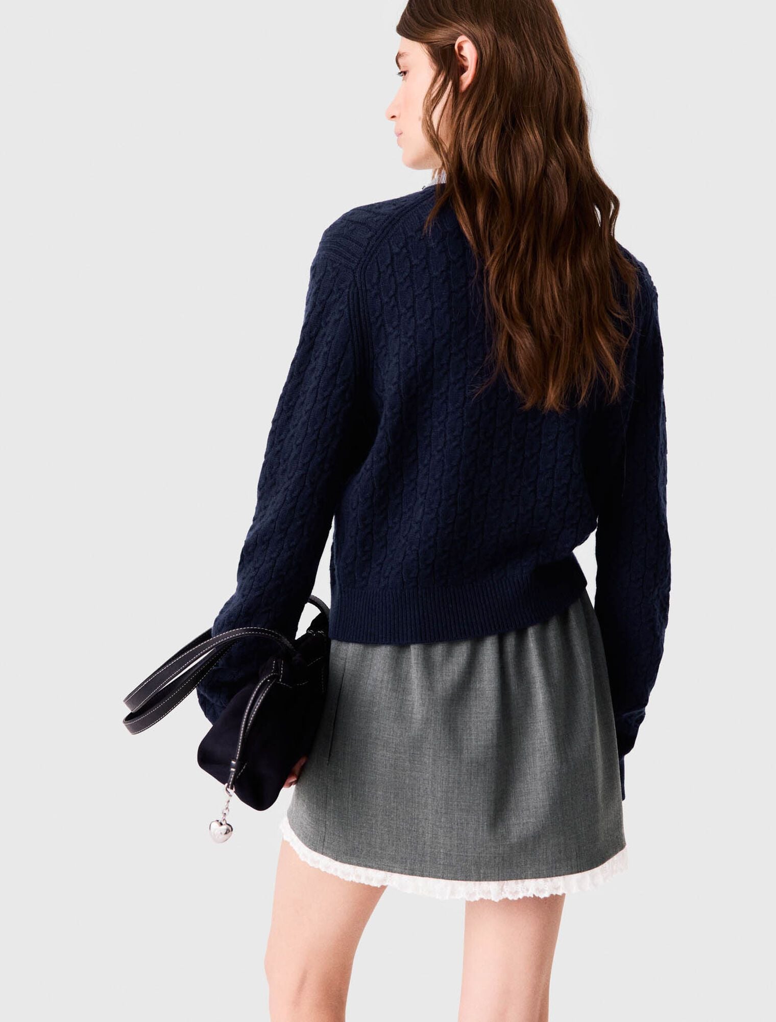 Áo cardigan cổ poplin