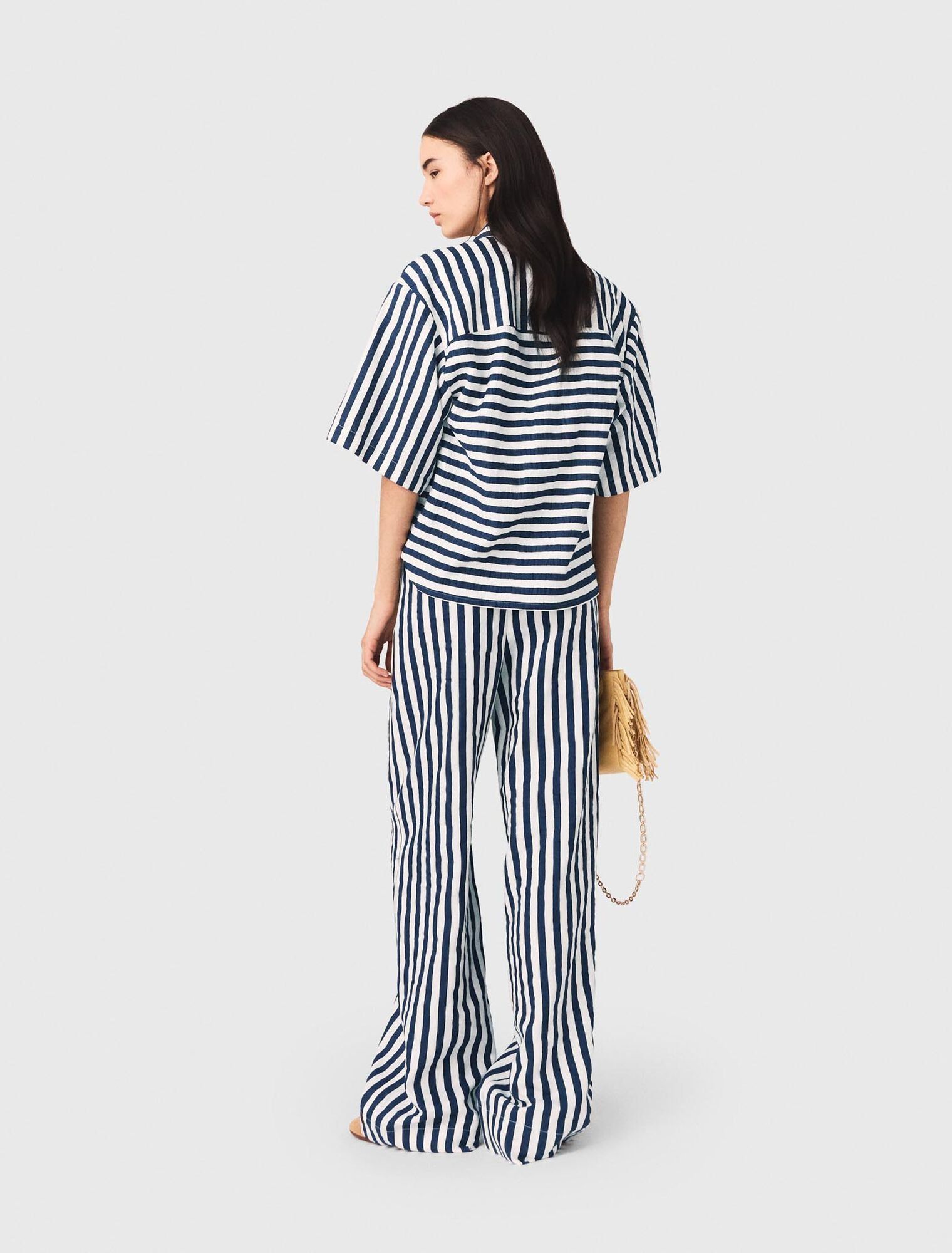 Maje - Áo sơ mi croptop Breton