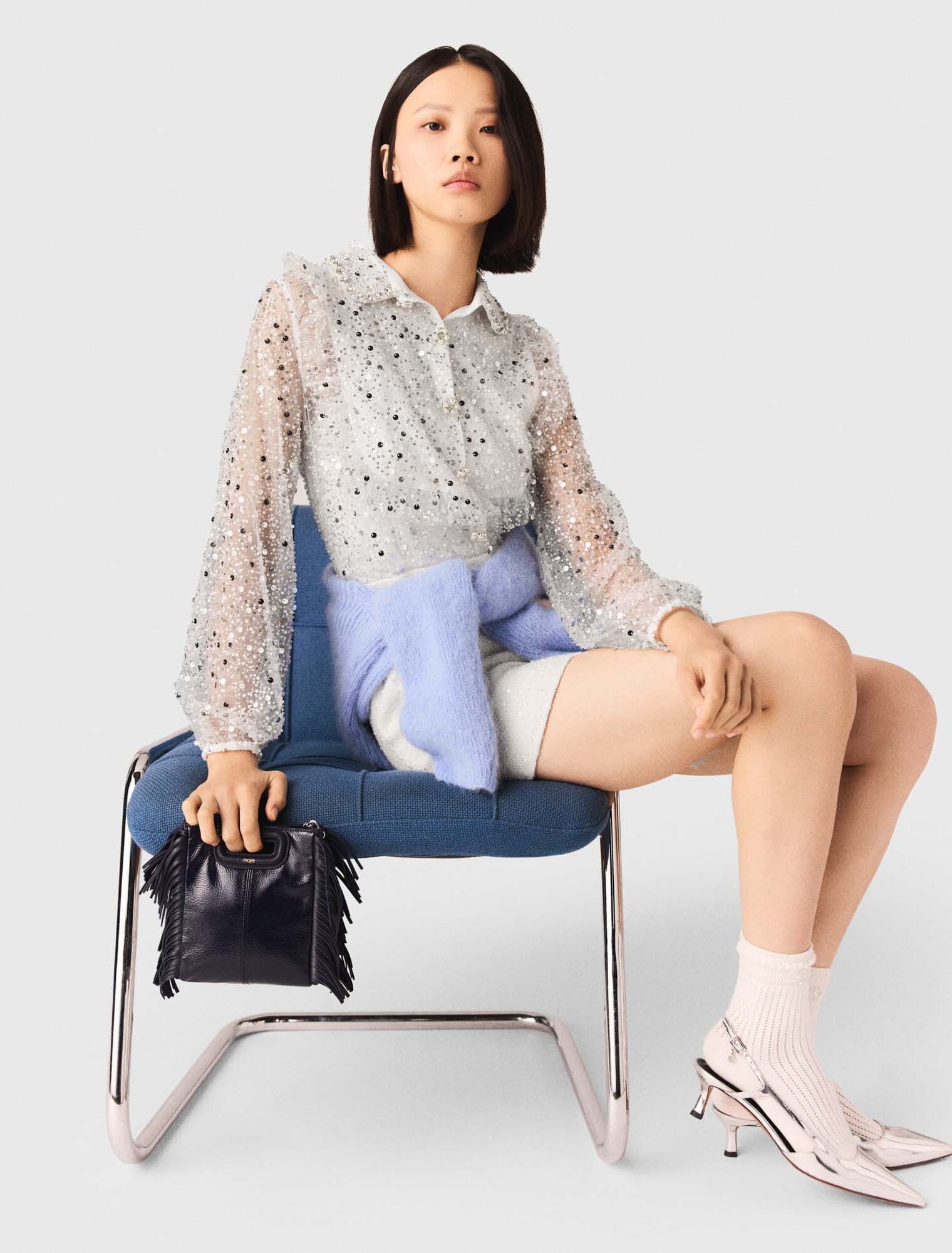 Bộ đồ liền thân vải tweed