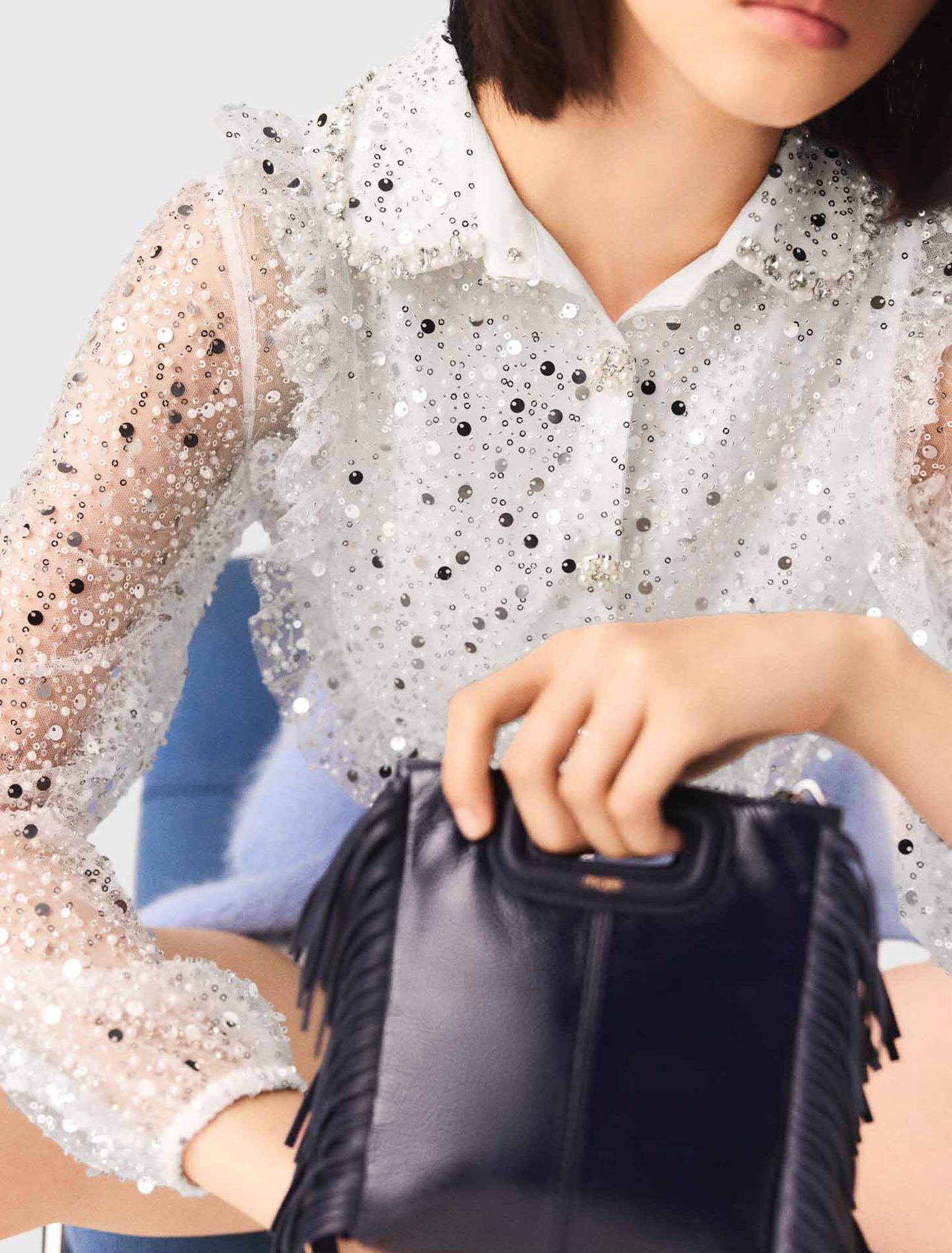 Bộ đồ liền thân vải tweed