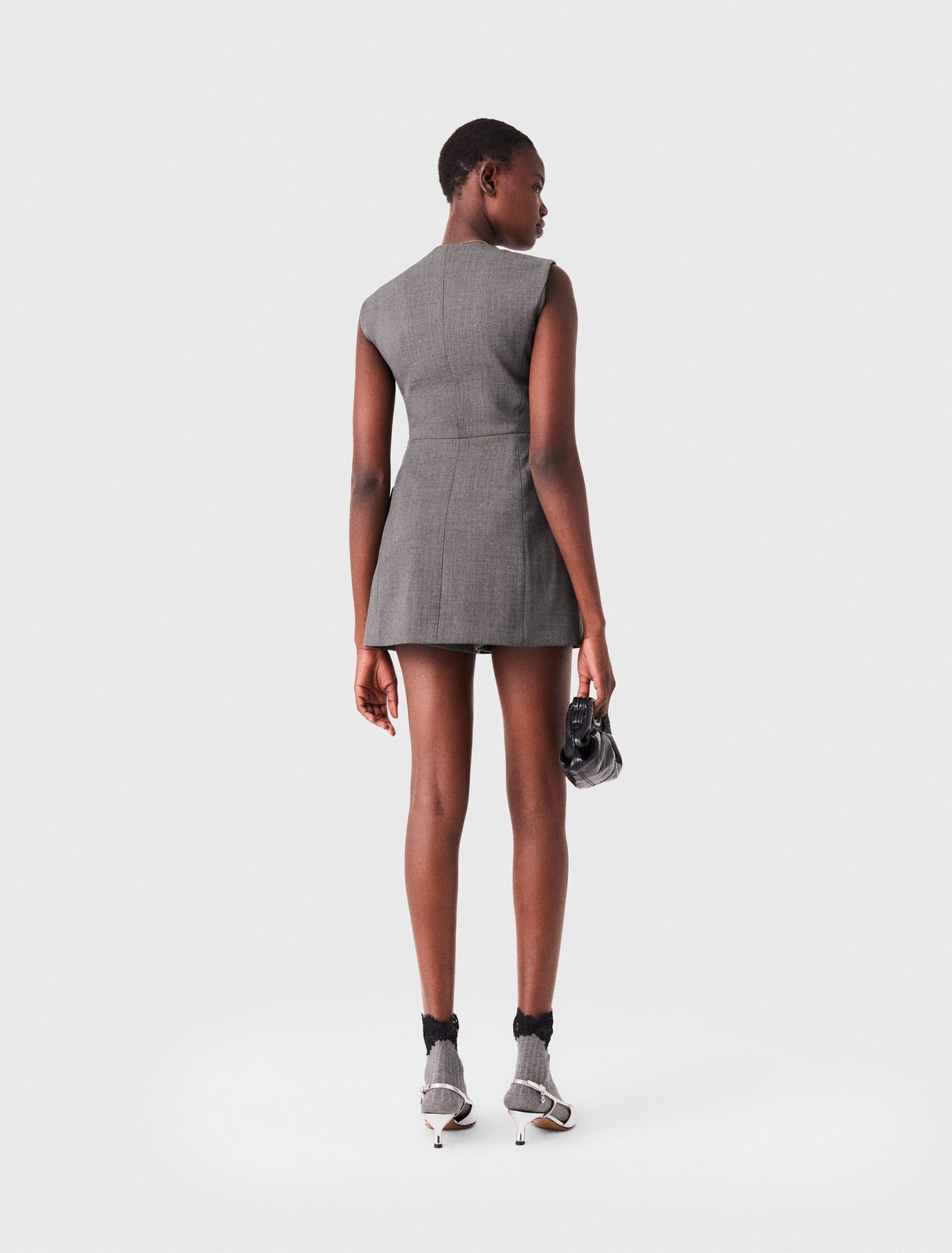 Maje - Jumpsuit ngắn đính cúc
