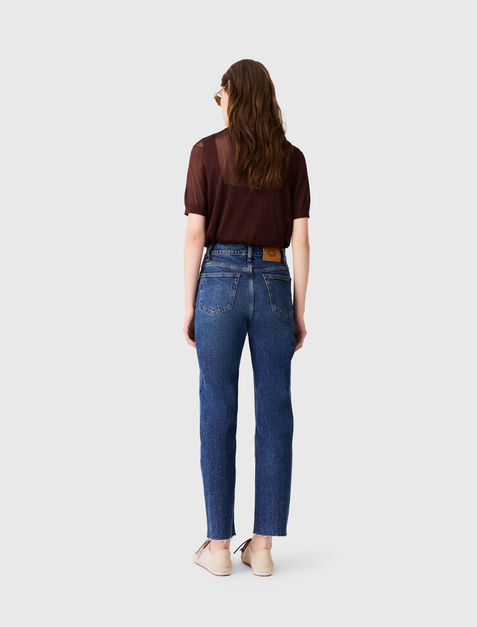 Maje - Quần jeans slim đính brooch