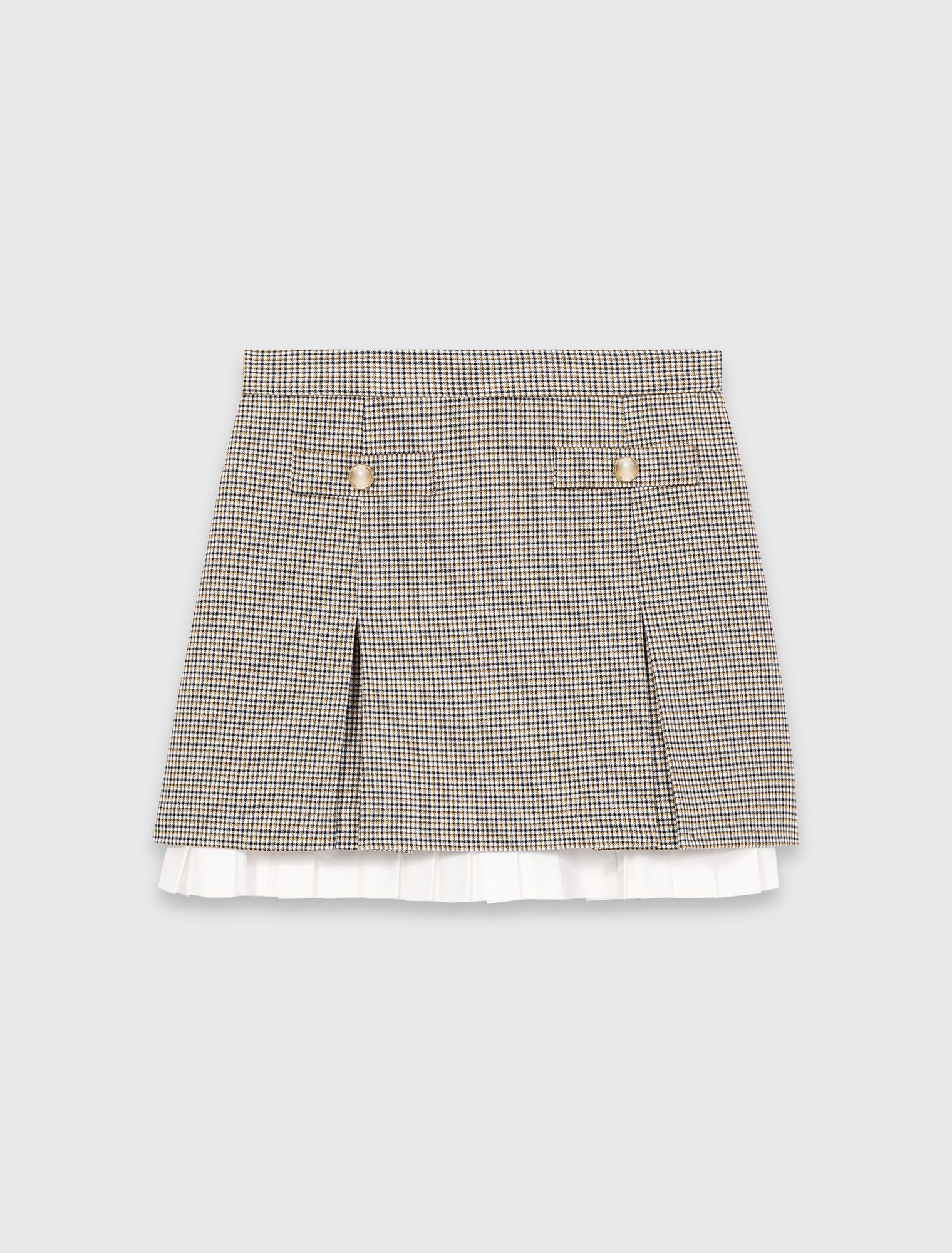 Chân váy xếp ly vải poplin